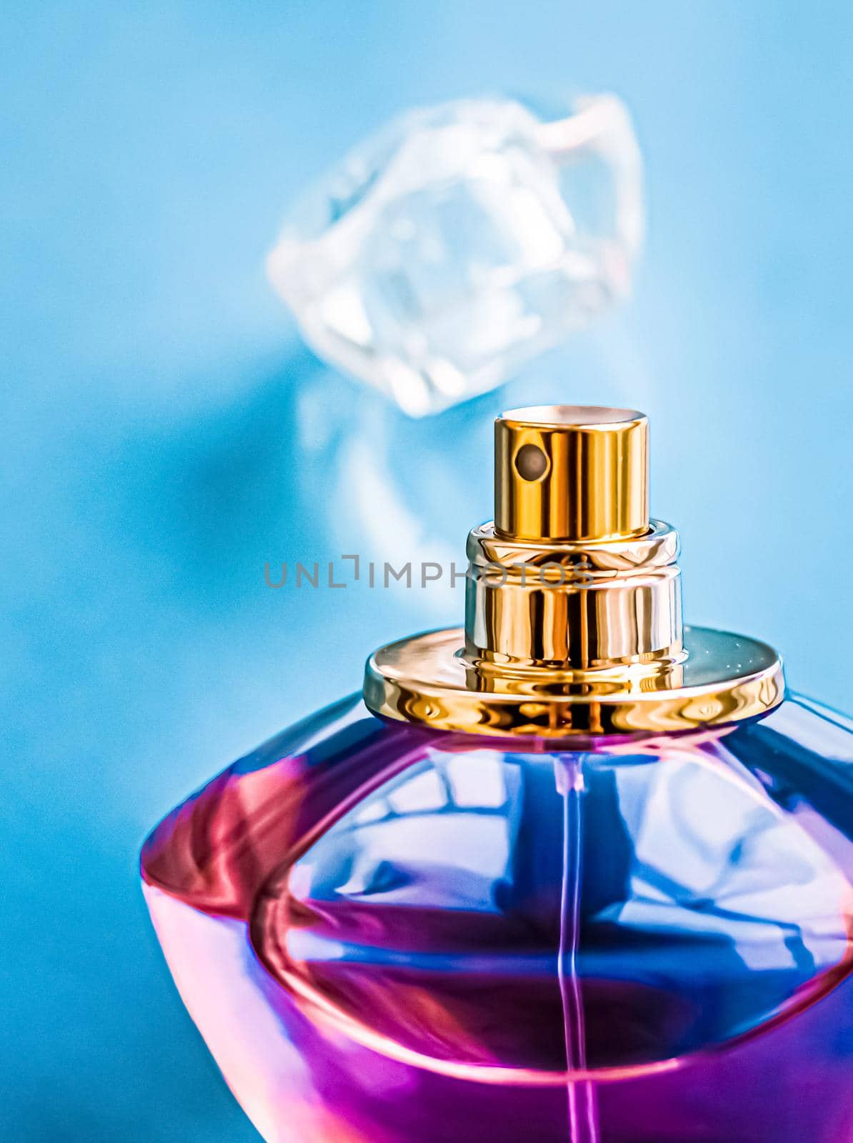 Perfume bottle on glossy background, sweet floral scent, glamour fragrance and eau de parfum as holiday gift and luxury beauty cosmetics brand design by Anneleven