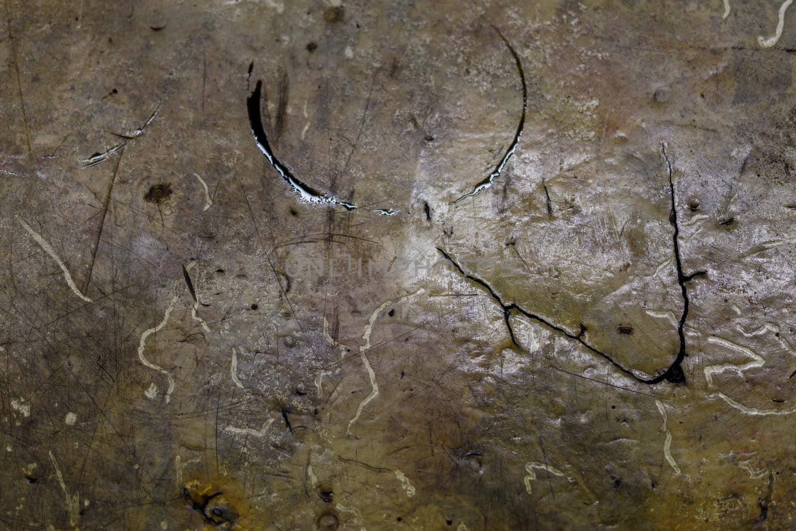 old dirty locksmith table close-up texture and full frame background.