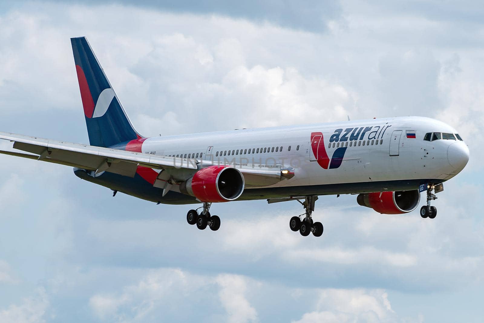 Airplane at the international airport by fifg