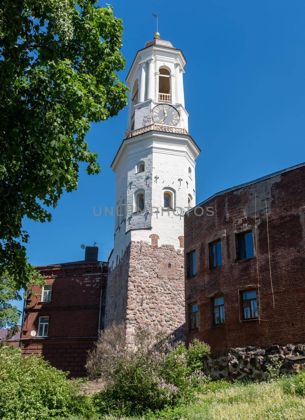 The Clock Tower is the former bell tower of the destroyed Old Cathedral in Vyborg.
