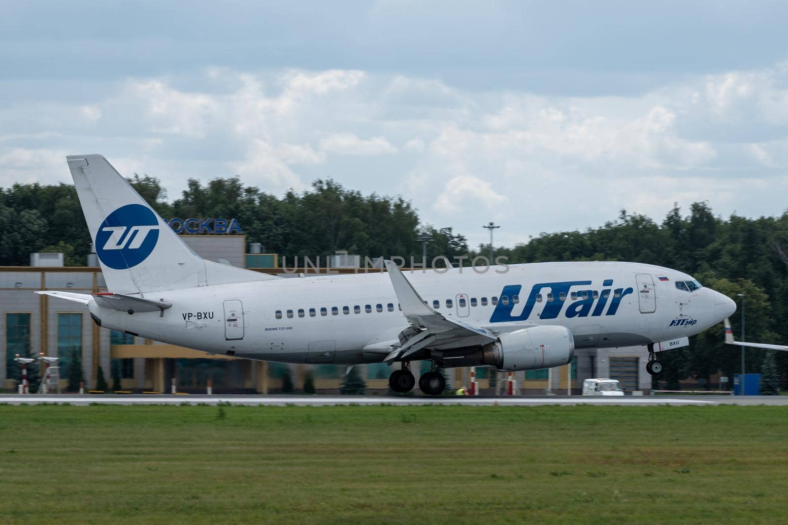 Airplane at the international airport by fifg