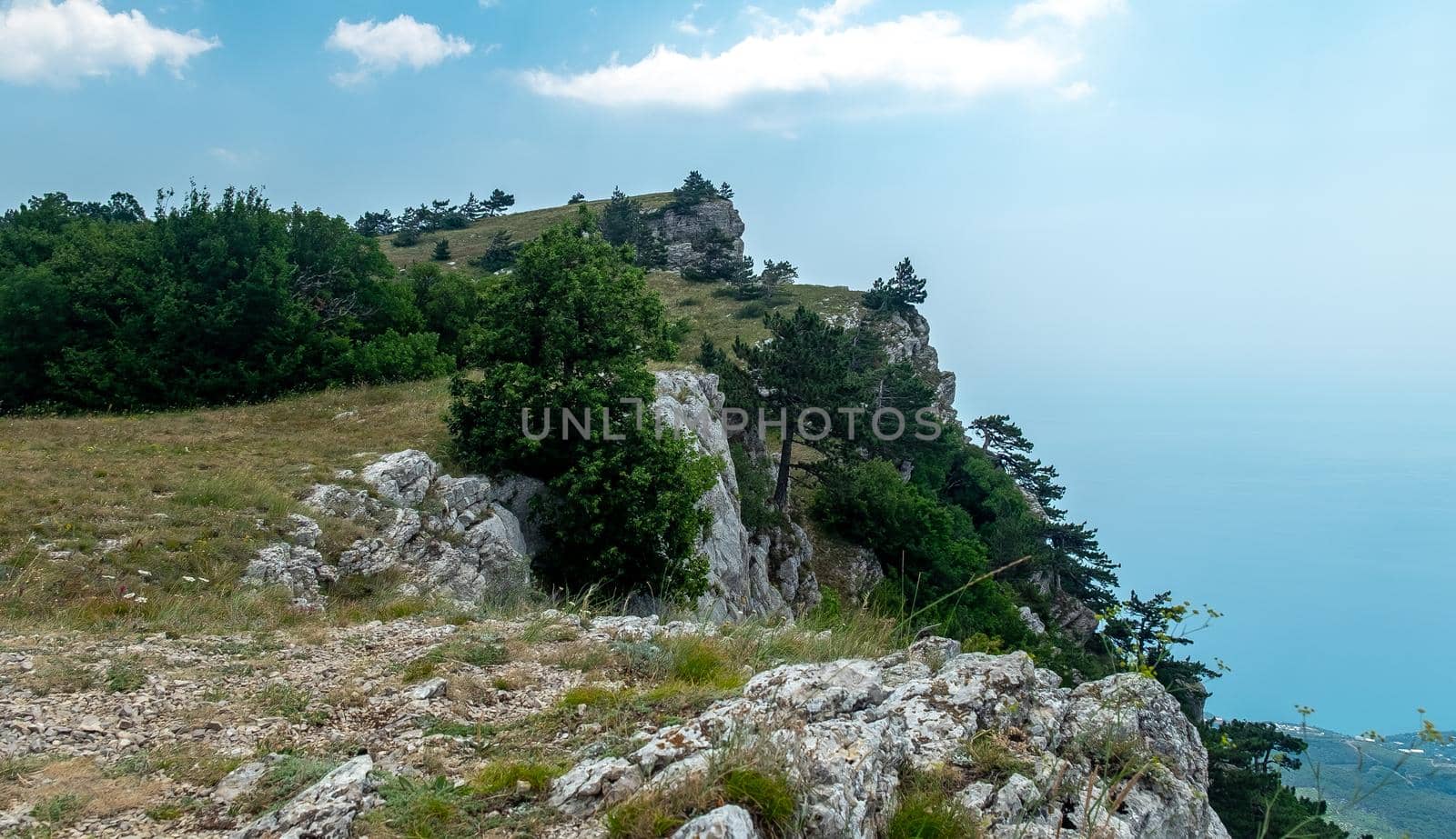 Mountain landscape on the plateau of the Yalta Yayla near the Ai-Petri peak.