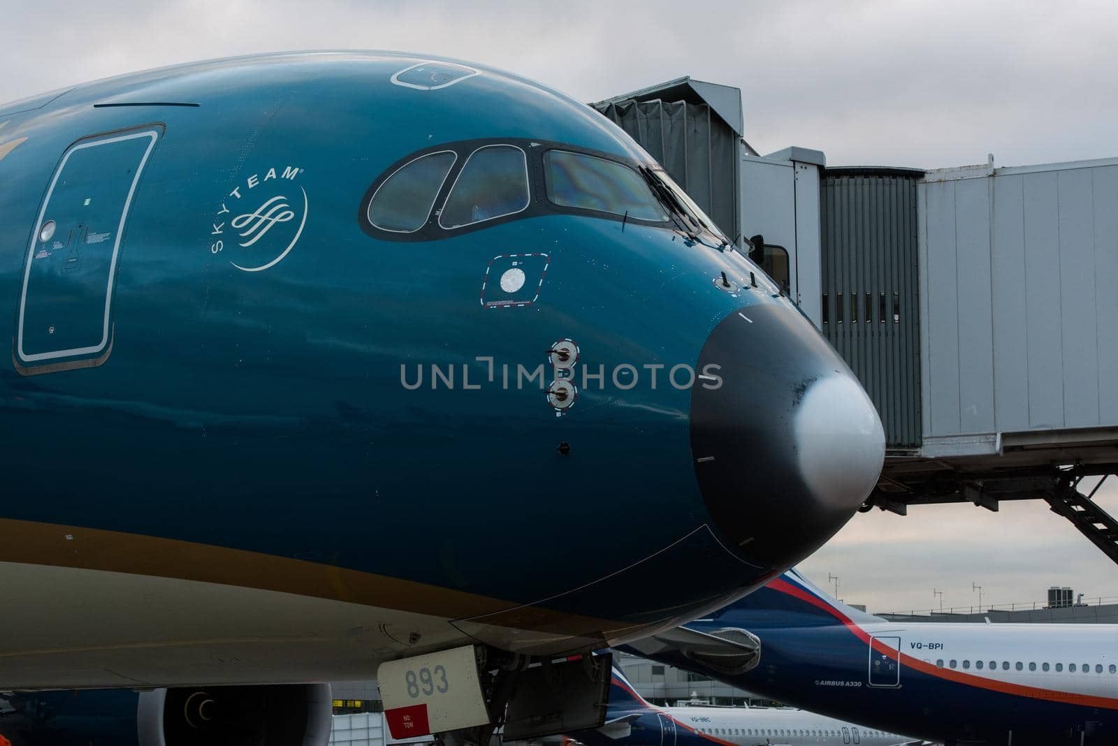 October 29, 2019, Moscow, Russia. Plane 
Airbus A350-900 Vietnam Airlines at Sheremetyevo airport in Moscow.