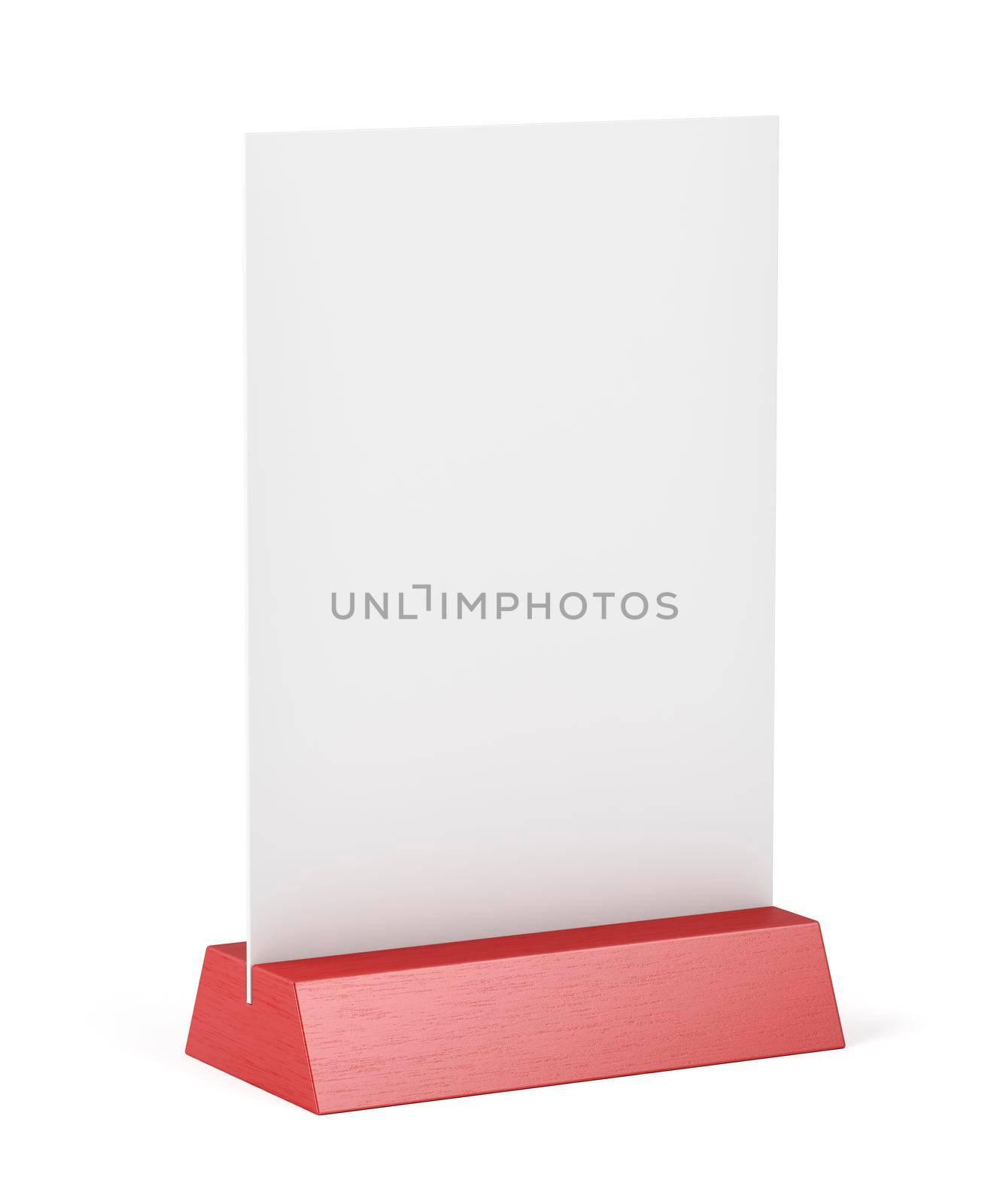 Wooden menu holder on white background
 by magraphics