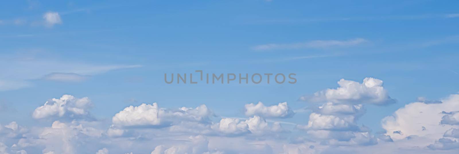 Dreamy surreal sky and clouds as abstract nature background, spiritual design and religion concept.