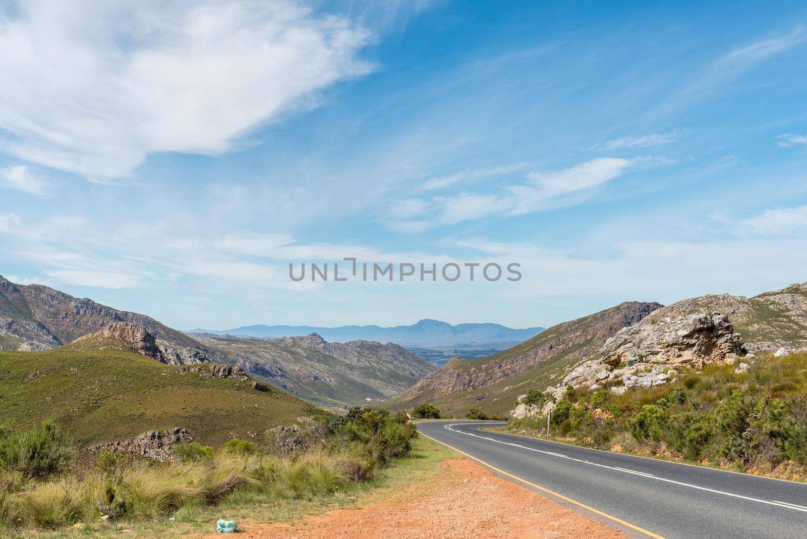 View of the Franschhoek Pass in the Western Cape Province