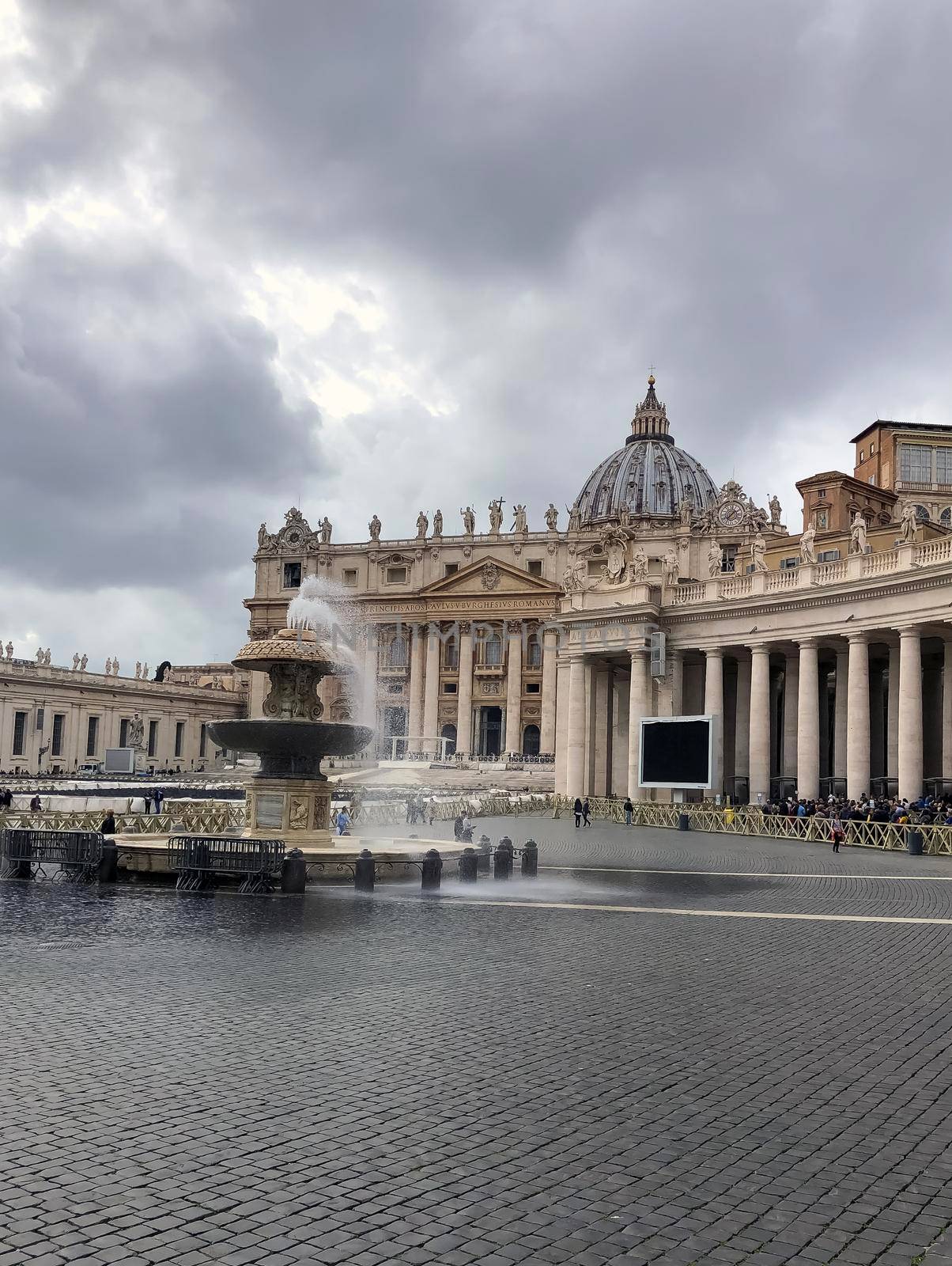 Saint Peter's Basilica and square in Vatican City, Rome, Italy. High quality photo