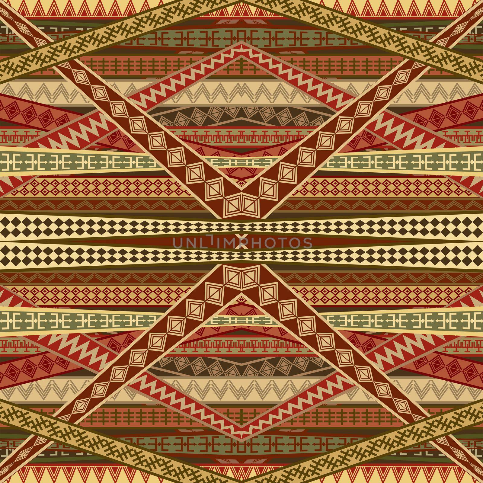 Ethnic african geometrical pattern, tribal background by hibrida13