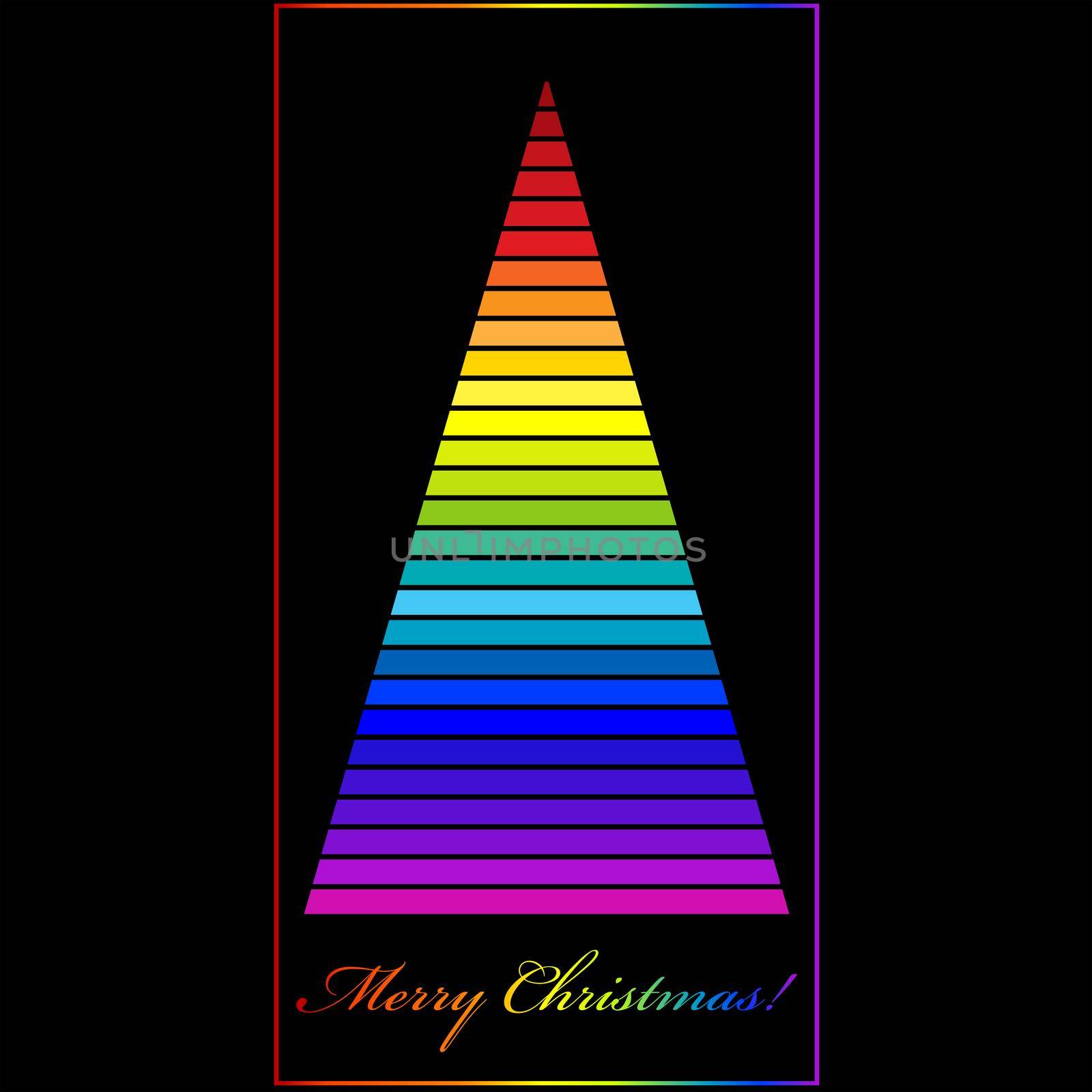 Rainbow Christmas tree by hibrida13