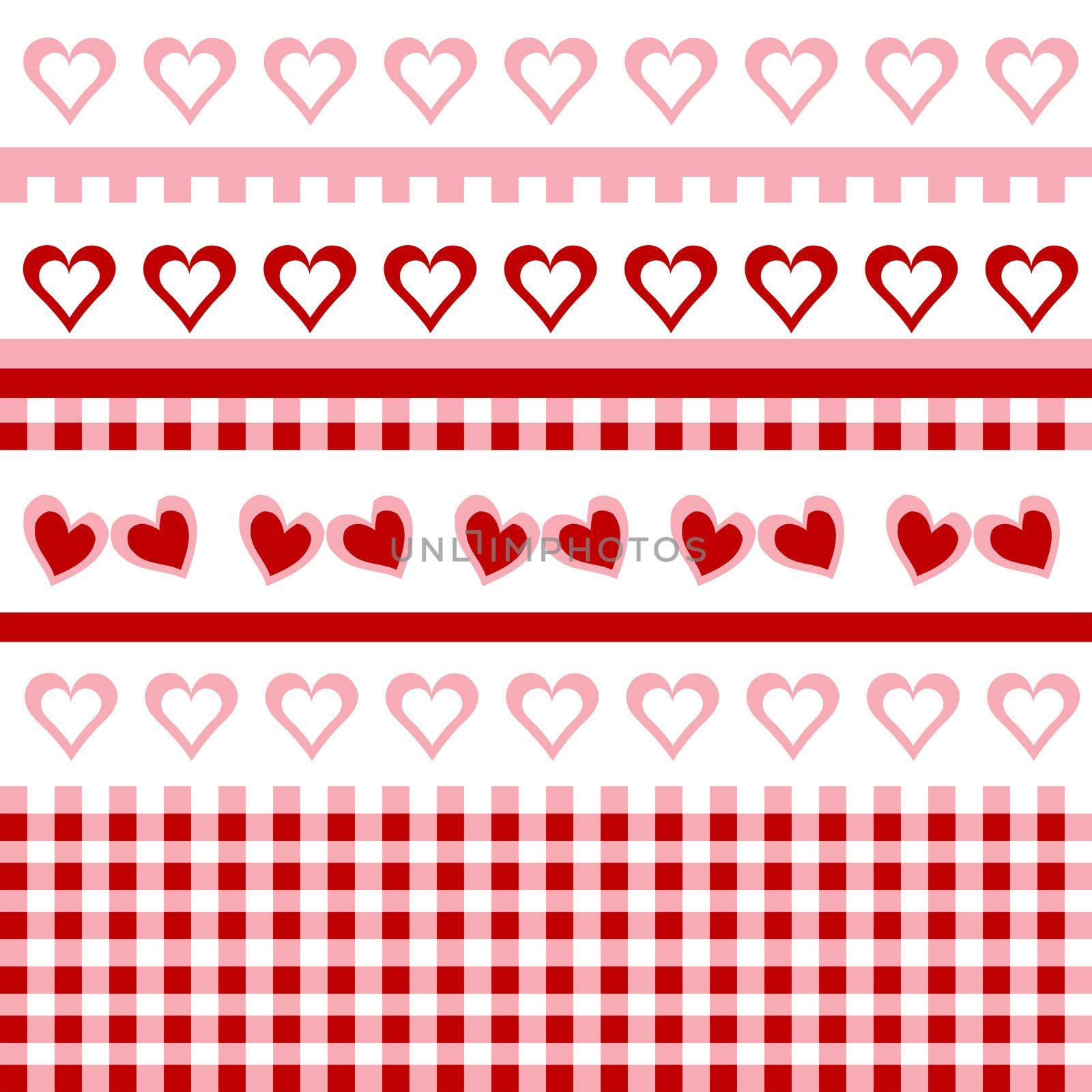 Seamless pattern with doodle hearts by hibrida13