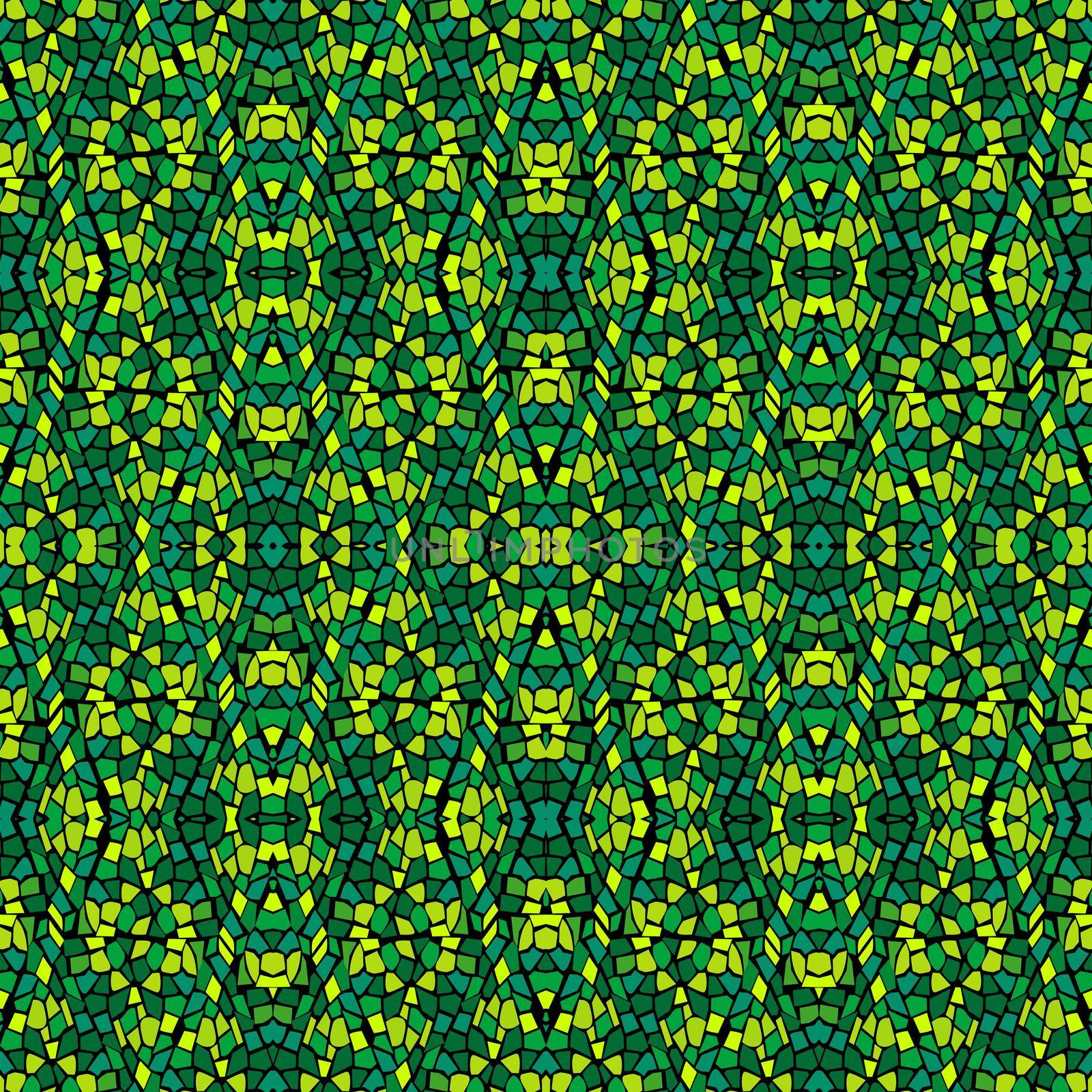 Green abstract geometrical seamless pattern