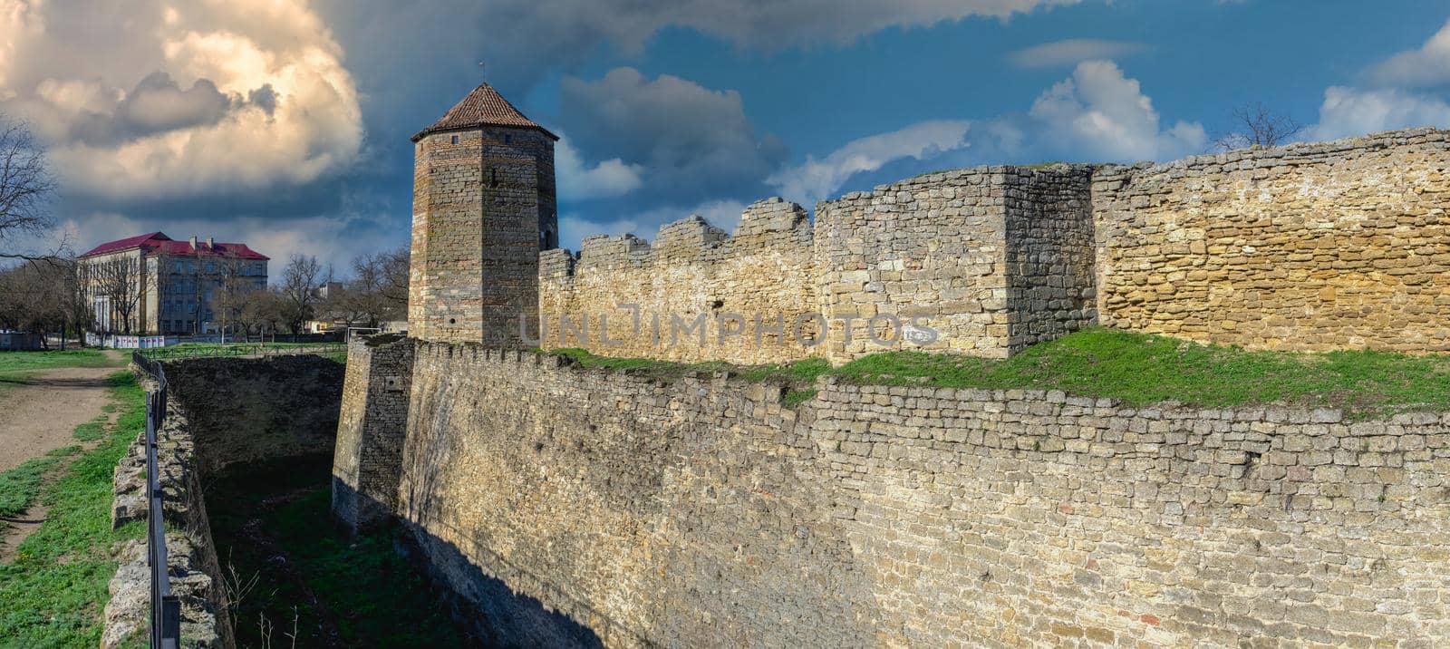 24.04.2021. Bilhorod-Dnistrovskyi or Akkerman fortress, Odessa region, Ukraine, on a sunny spring morning