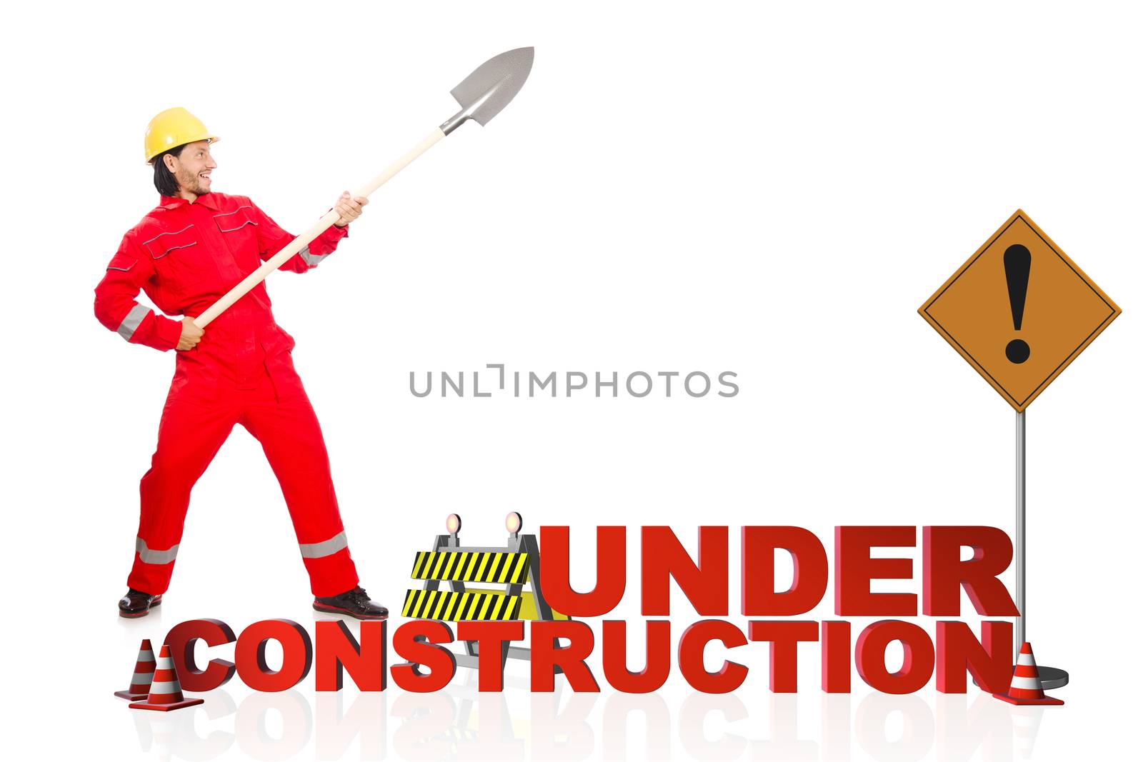 Concept of under construction for your webpage by Elnur