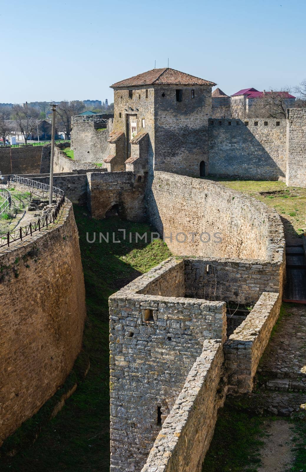 24.04.2021. Bilhorod-Dnistrovskyi or Akkerman fortress, Odessa region, Ukraine, on a sunny spring morning