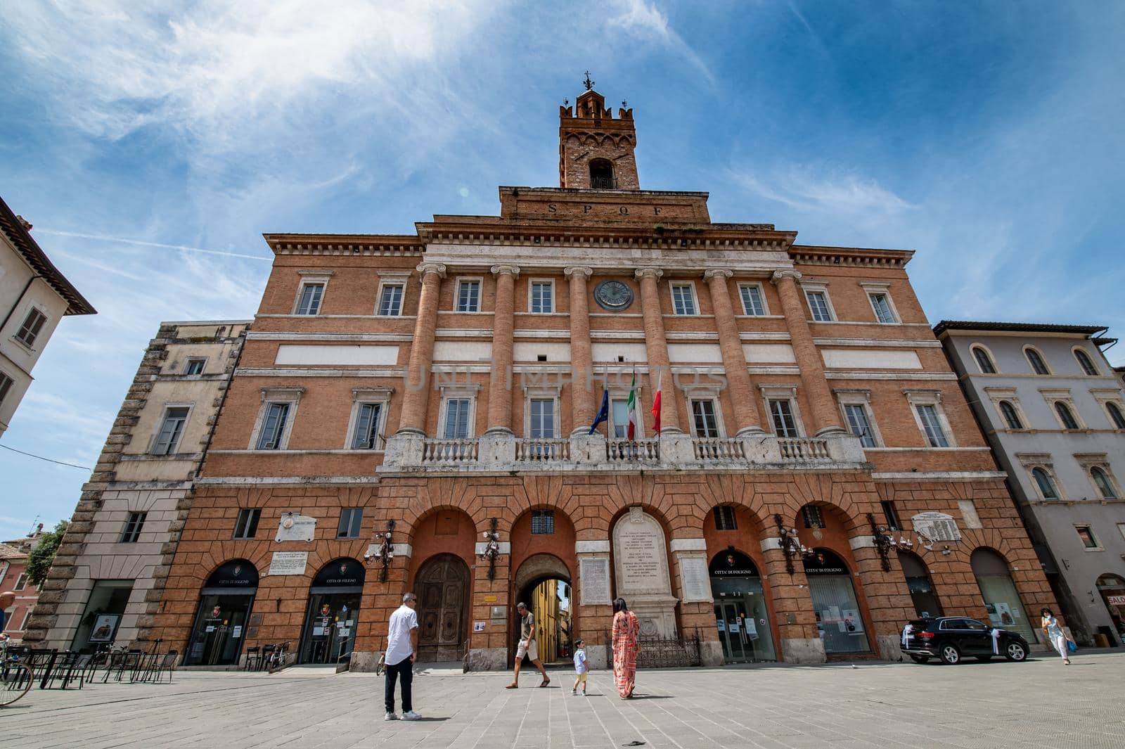 foligno square of republic and the town in the city center by carfedeph