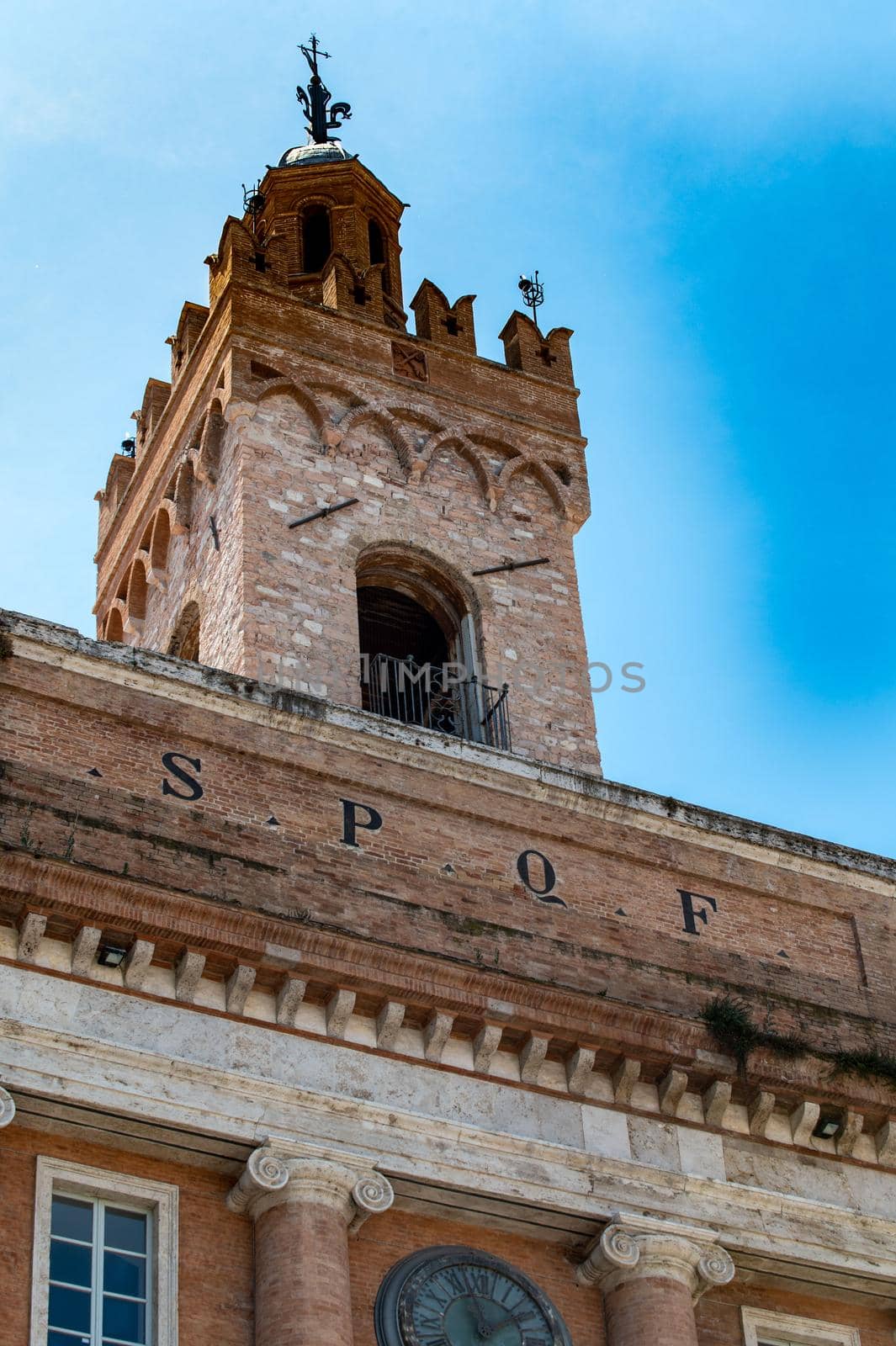 foligno detail of the town hall  by carfedeph