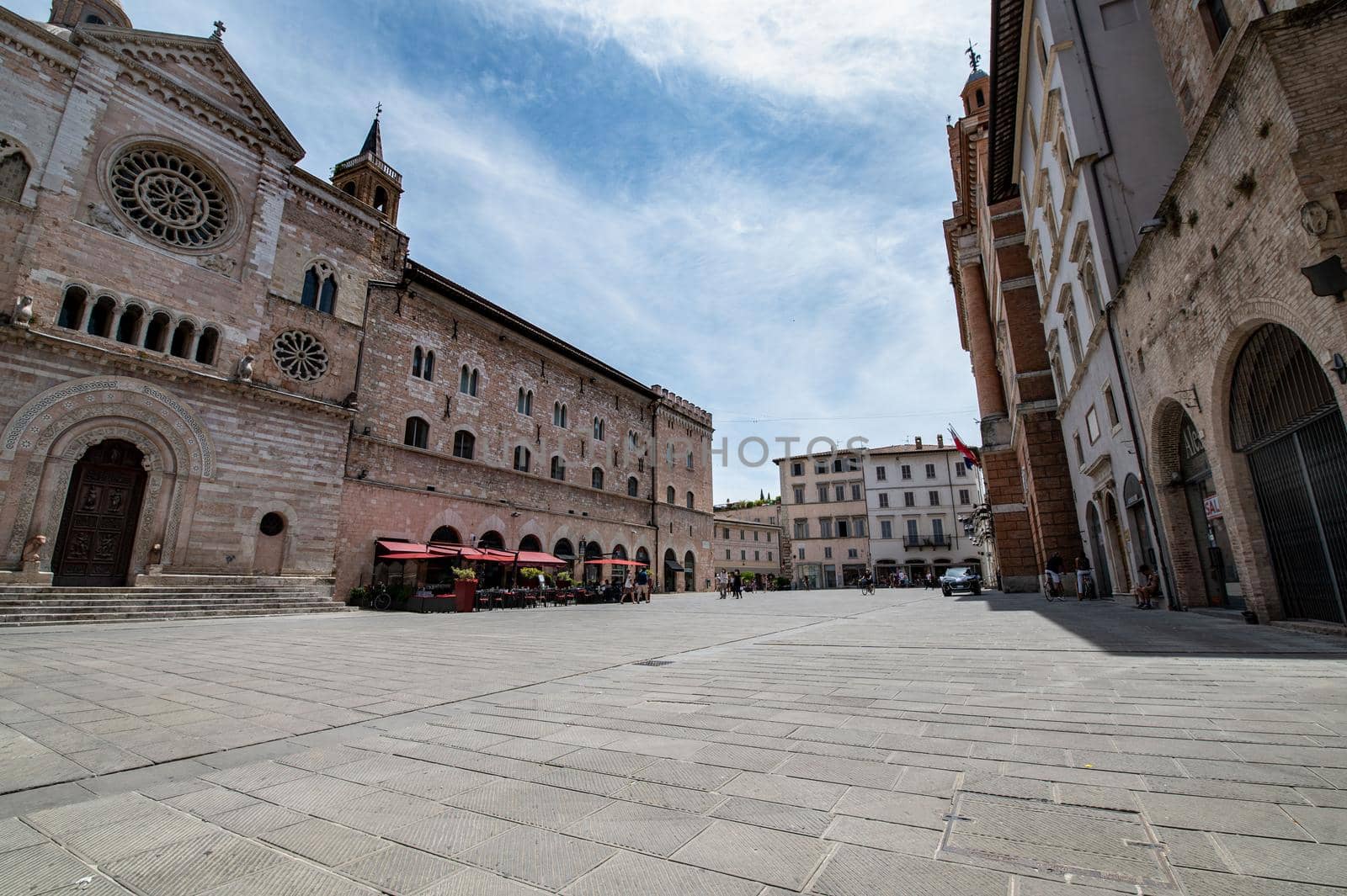 foligno square of republic and the town in the city center by carfedeph