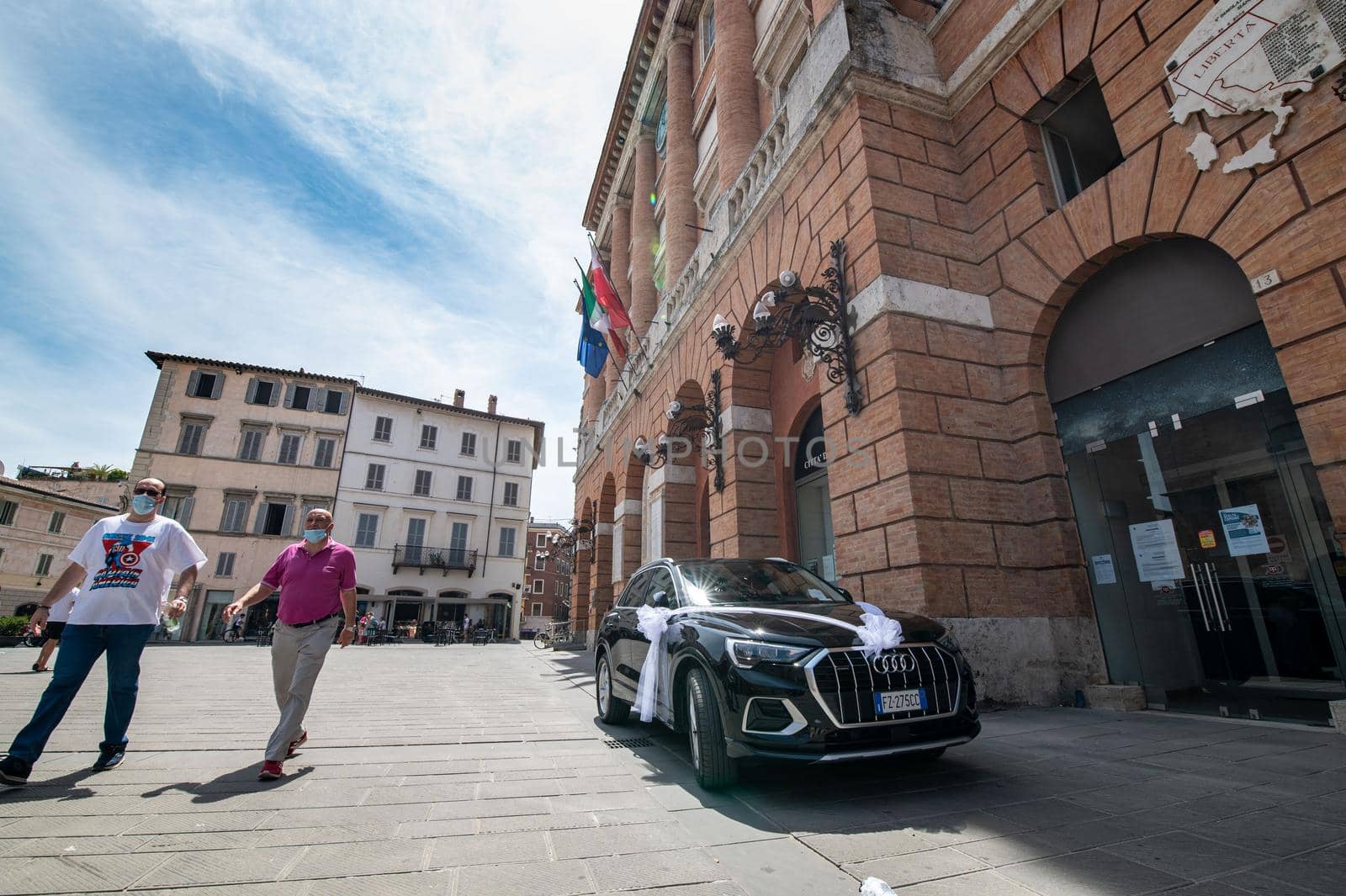 foligno square of republic and the town in the city center by carfedeph