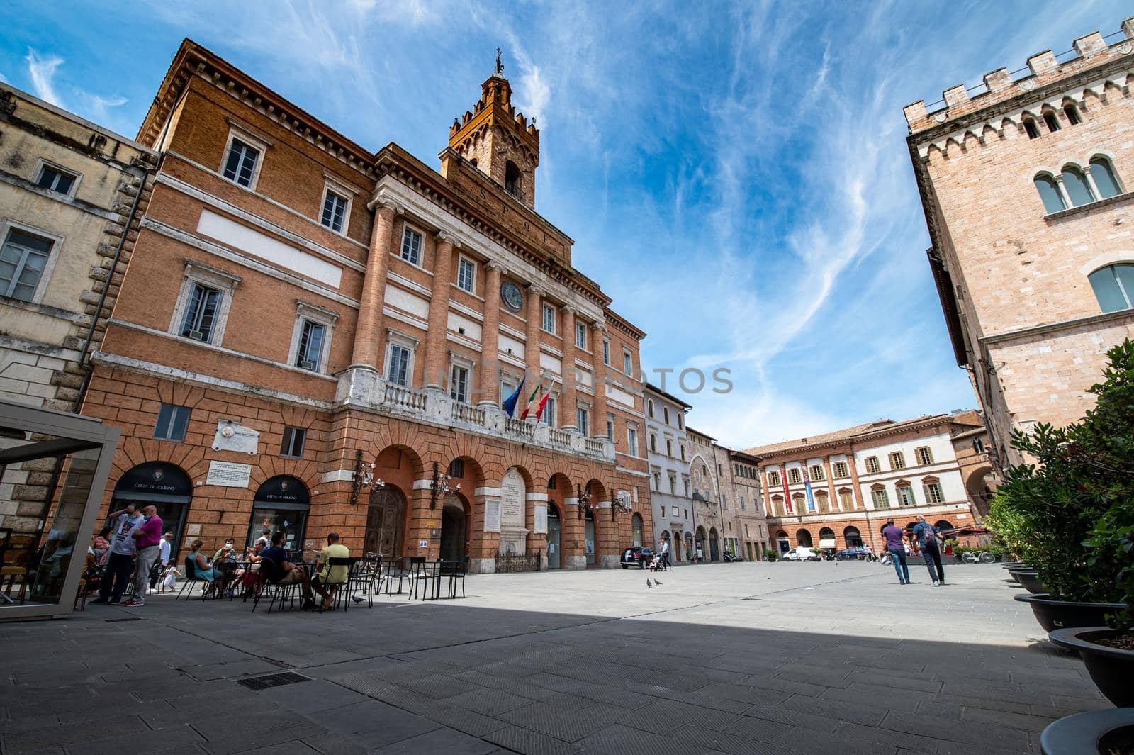 foligno square of republic and the town in the city center by carfedeph