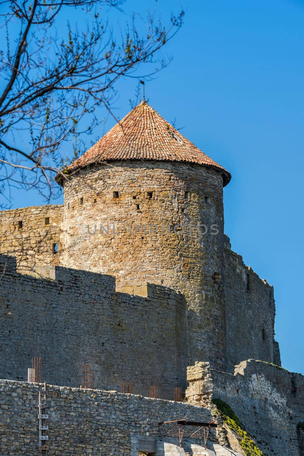 24.04.2021. Bilhorod-Dnistrovskyi or Akkerman fortress, Odessa region, Ukraine, on a sunny spring morning