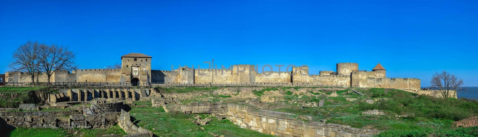 24.04.2021. Bilhorod-Dnistrovskyi or Akkerman fortress, Odessa region, Ukraine, on a sunny spring morning