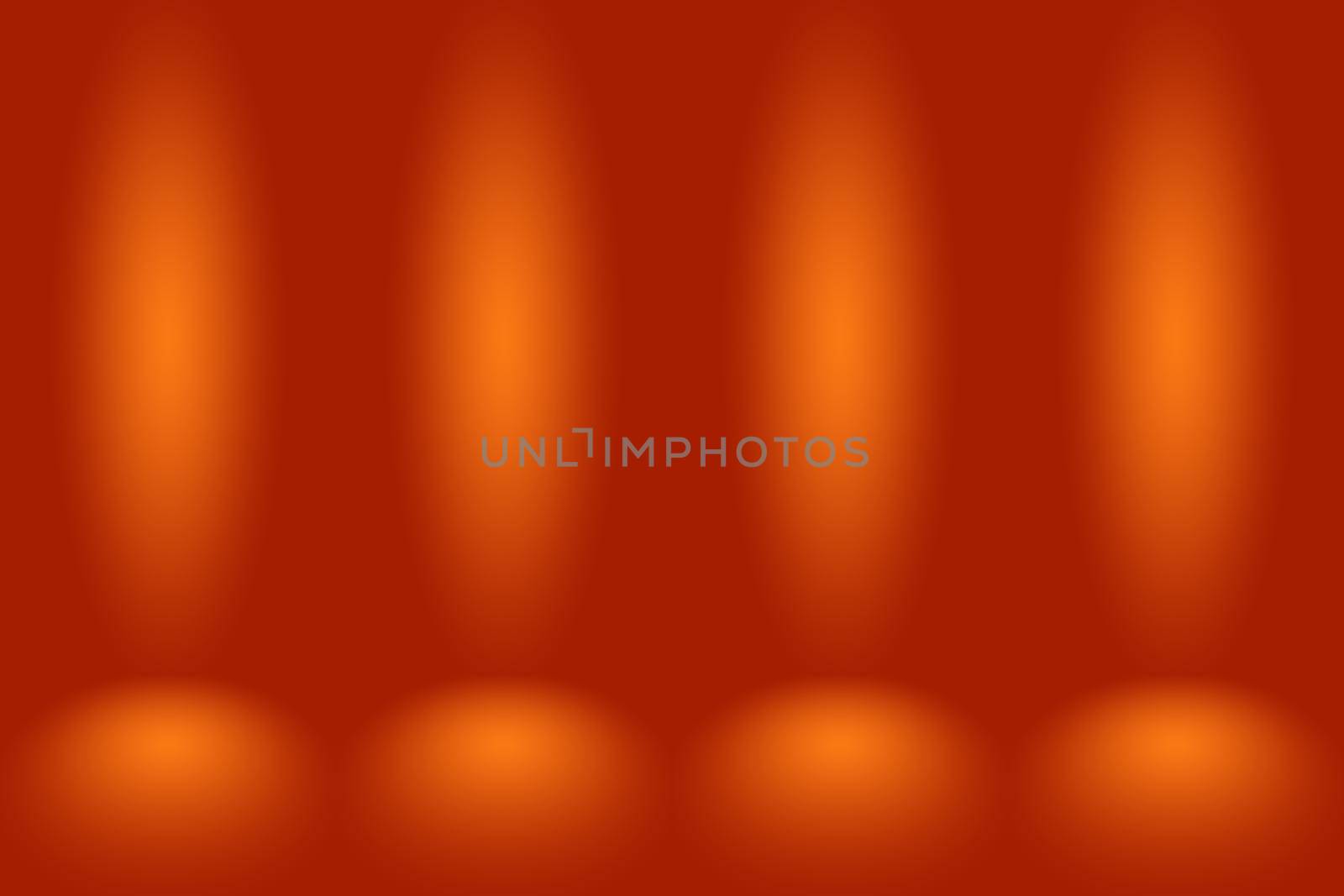 Abstract mockup smooth orange gradient studio room wall background. by Benzoix