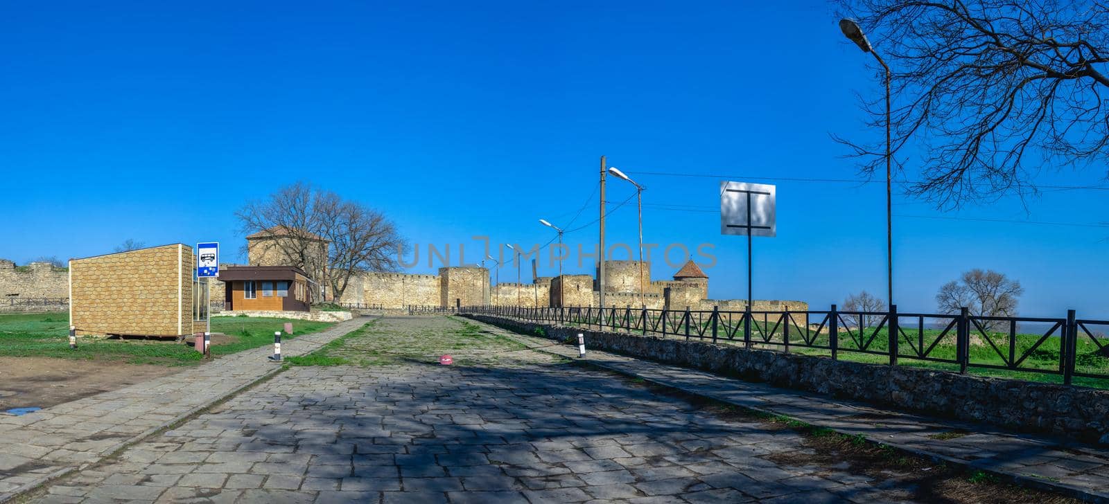 24.04.2021. Bilhorod-Dnistrovskyi or Akkerman fortress, Odessa region, Ukraine, on a sunny spring morning