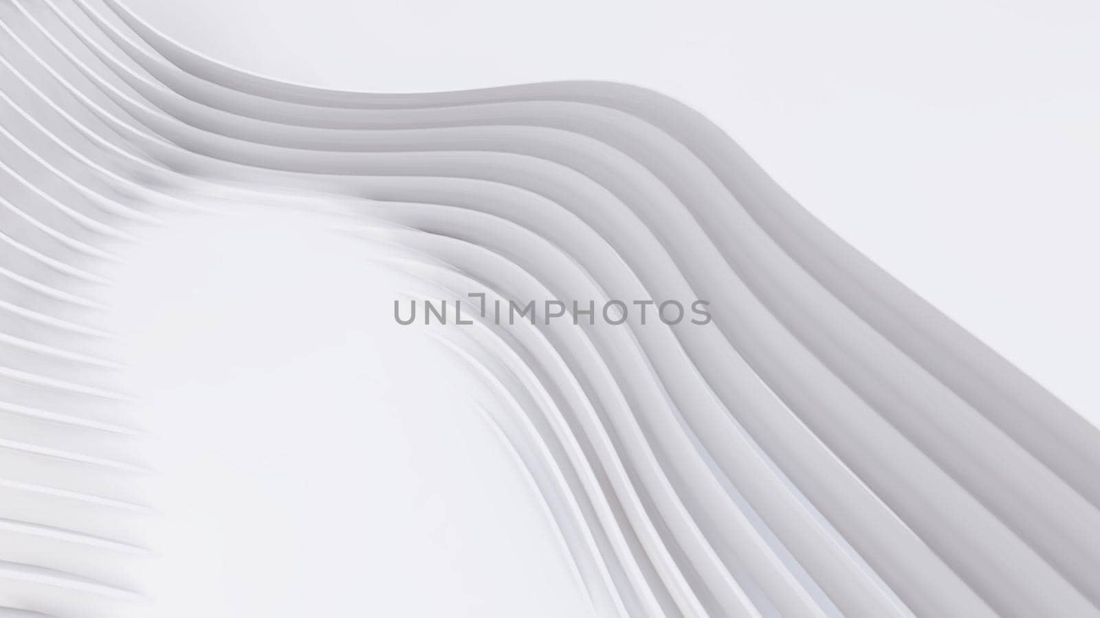 Abstract Curved Shapes. White Circular Background.  by teerawit