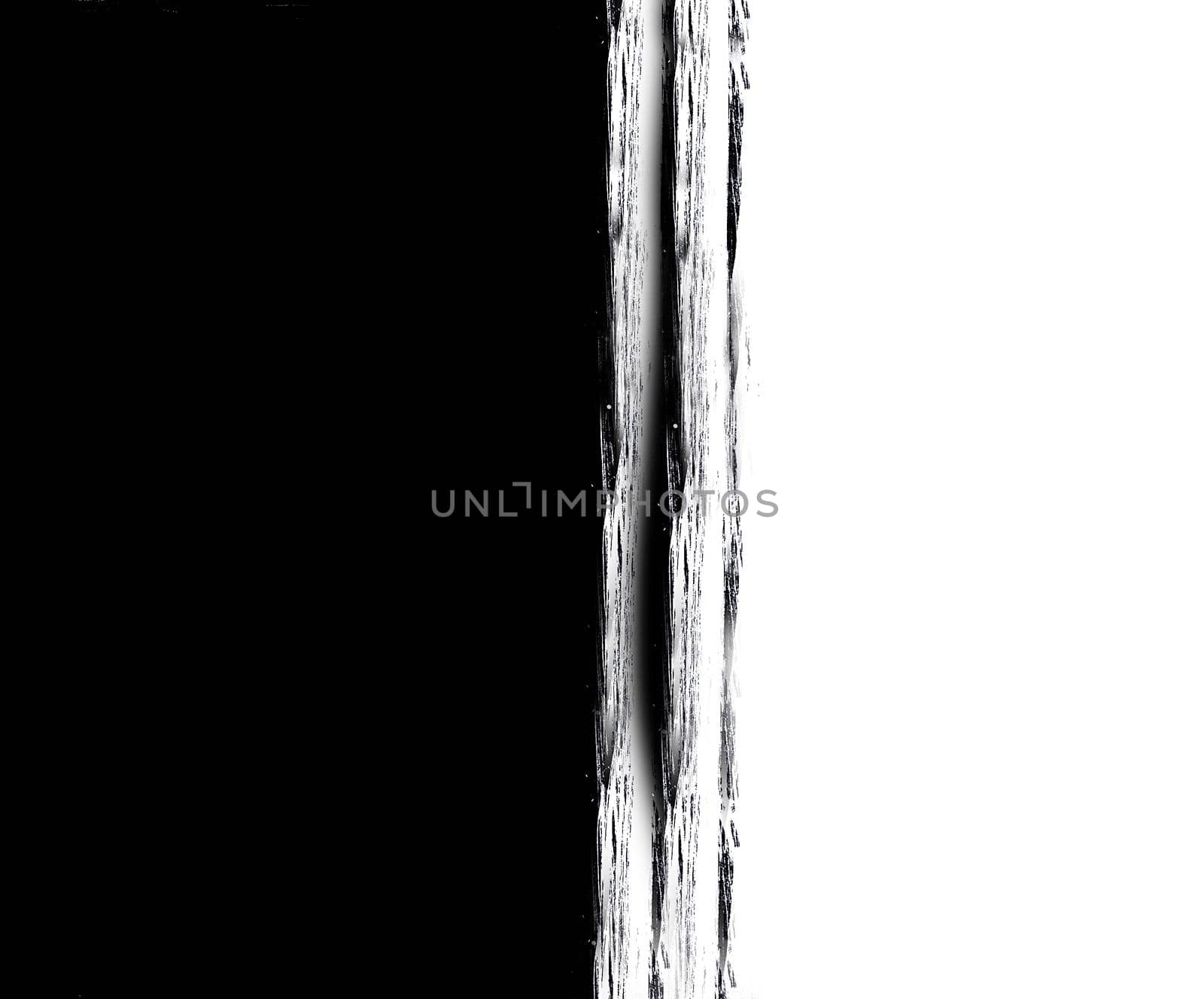 Painted black textured half on white background.Texture or Background