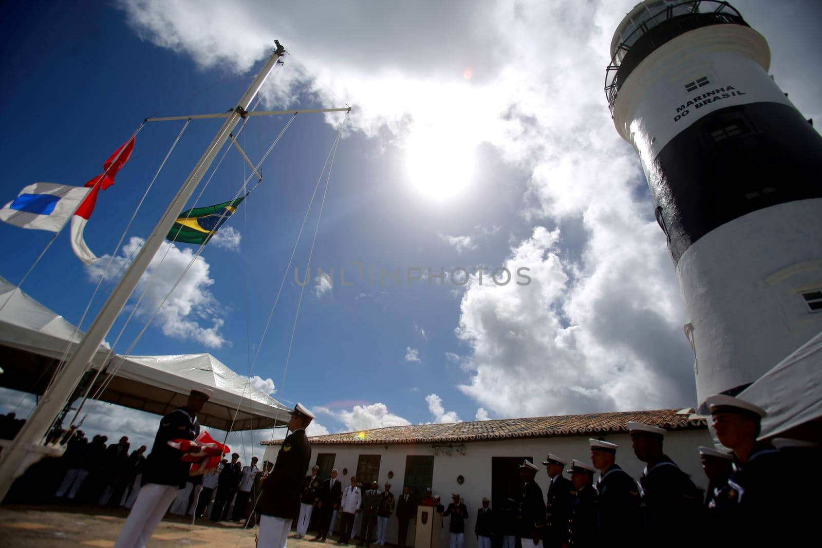 salvador, bahia, brazil - june 11, 2019: Military personnel from the Brazilian Navy are seen during the commemoration of the Naval Battle of Riachuelo in the city in Salvador.