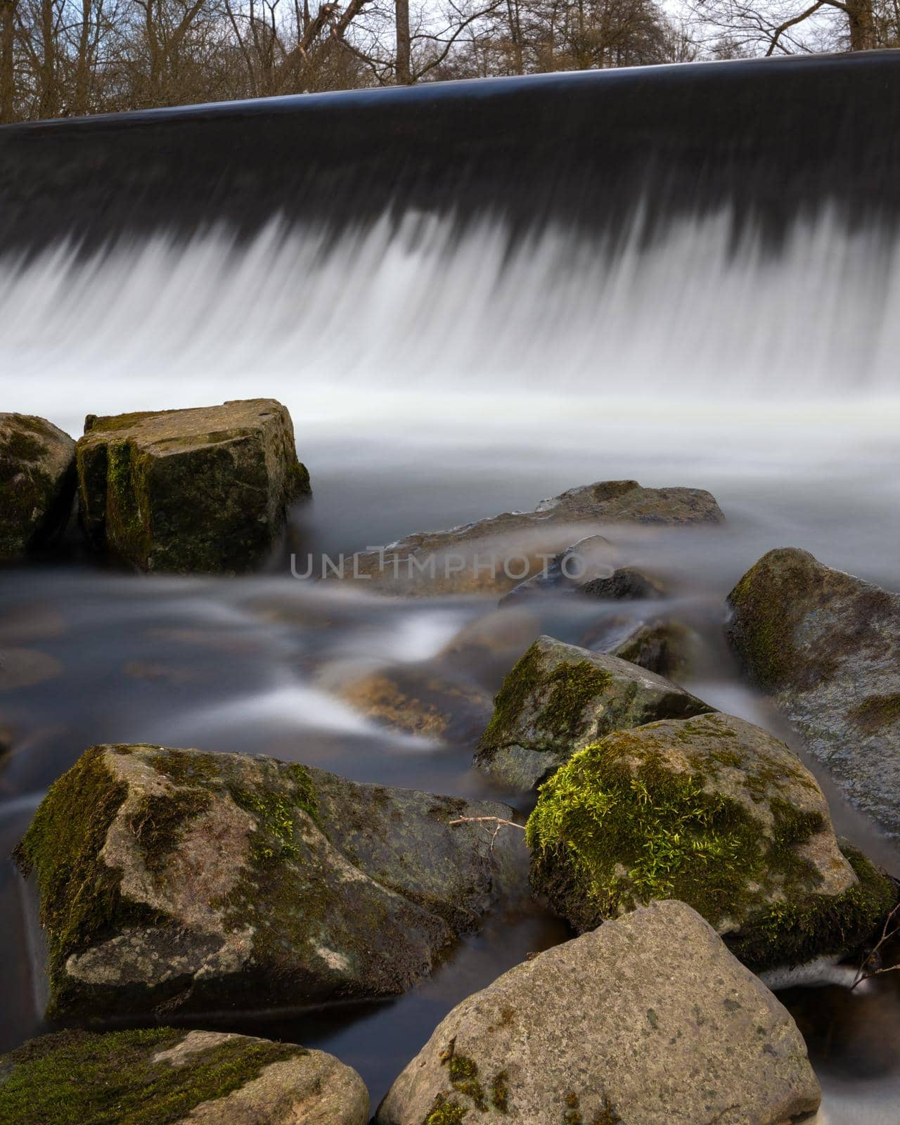 Waterfall of Sulz creek close to Lindlar, Bergisches Land, Germany