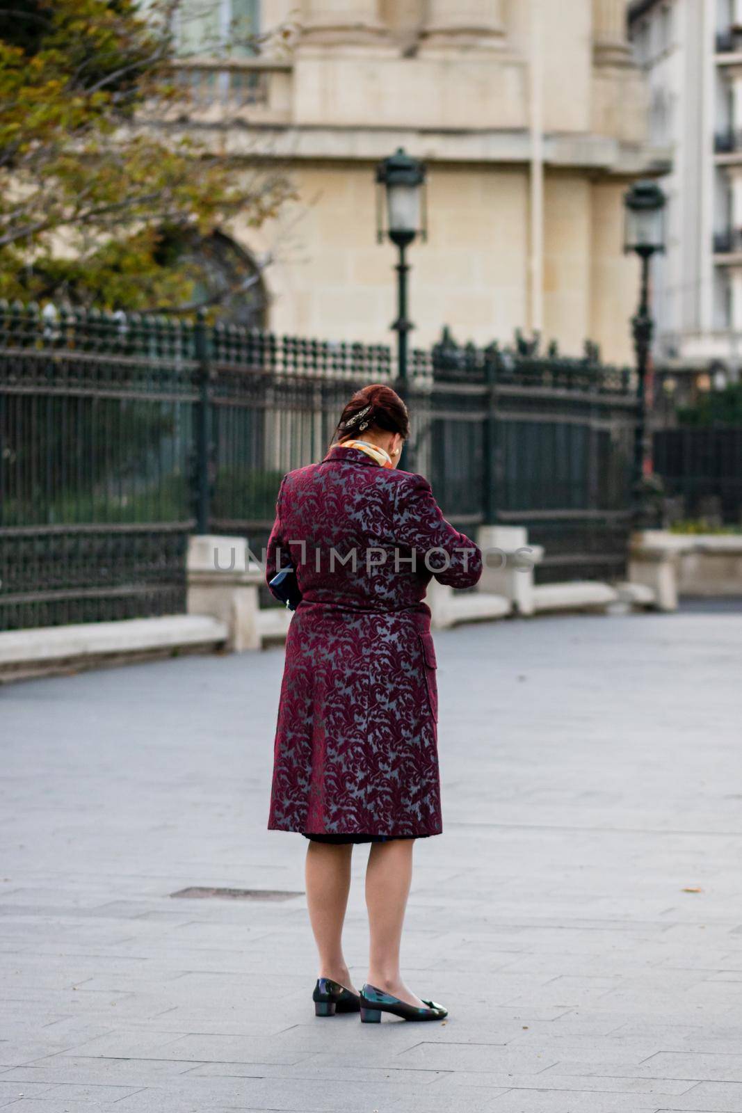 People moving, pedestrians walking in downtown district of Bucharest, Romania, 2021