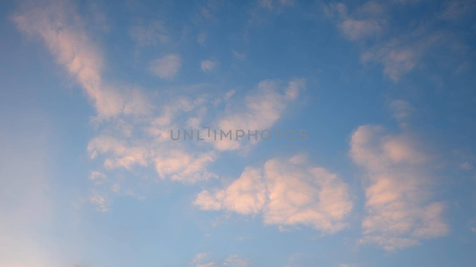 Evening sky with pastel-colored clouds