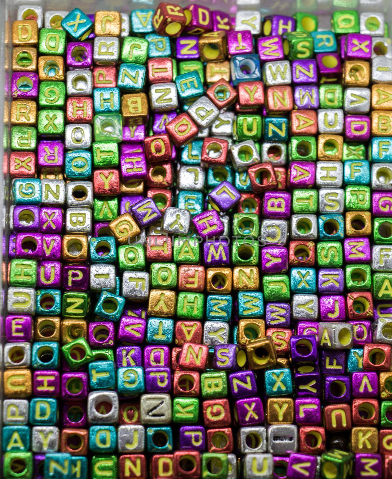 Colorful alphabet letter cubes by berkay