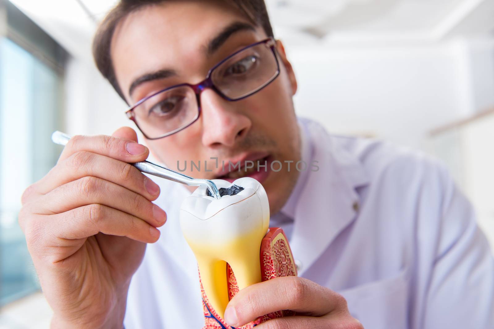 Dentist in medical concept in hospital