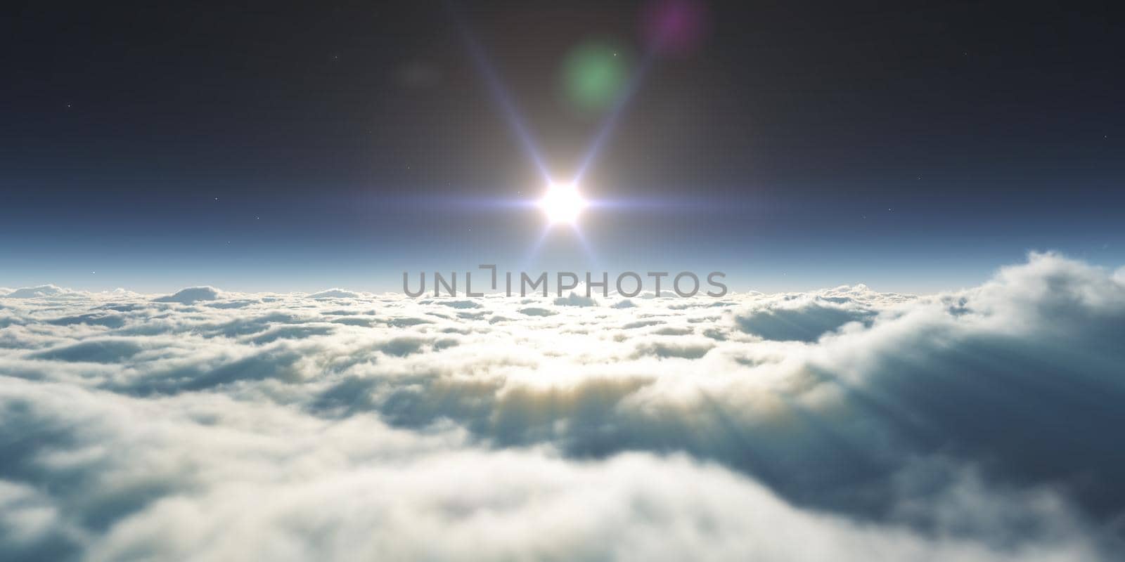 dream fly above clouds ray light by alex_nako