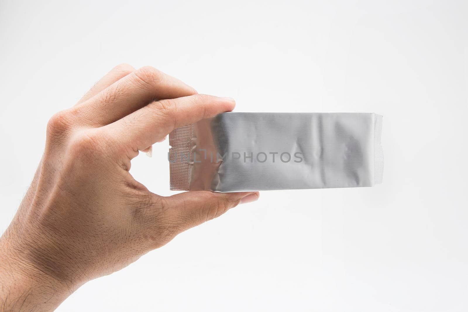 Foil bag package isolated on white background by titipong