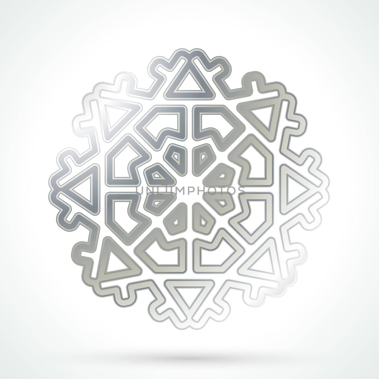 Silver snowflake icon by Bobnevv