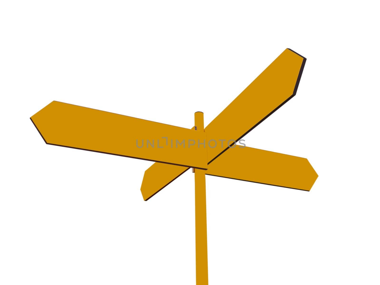 Direction indicator on a white background