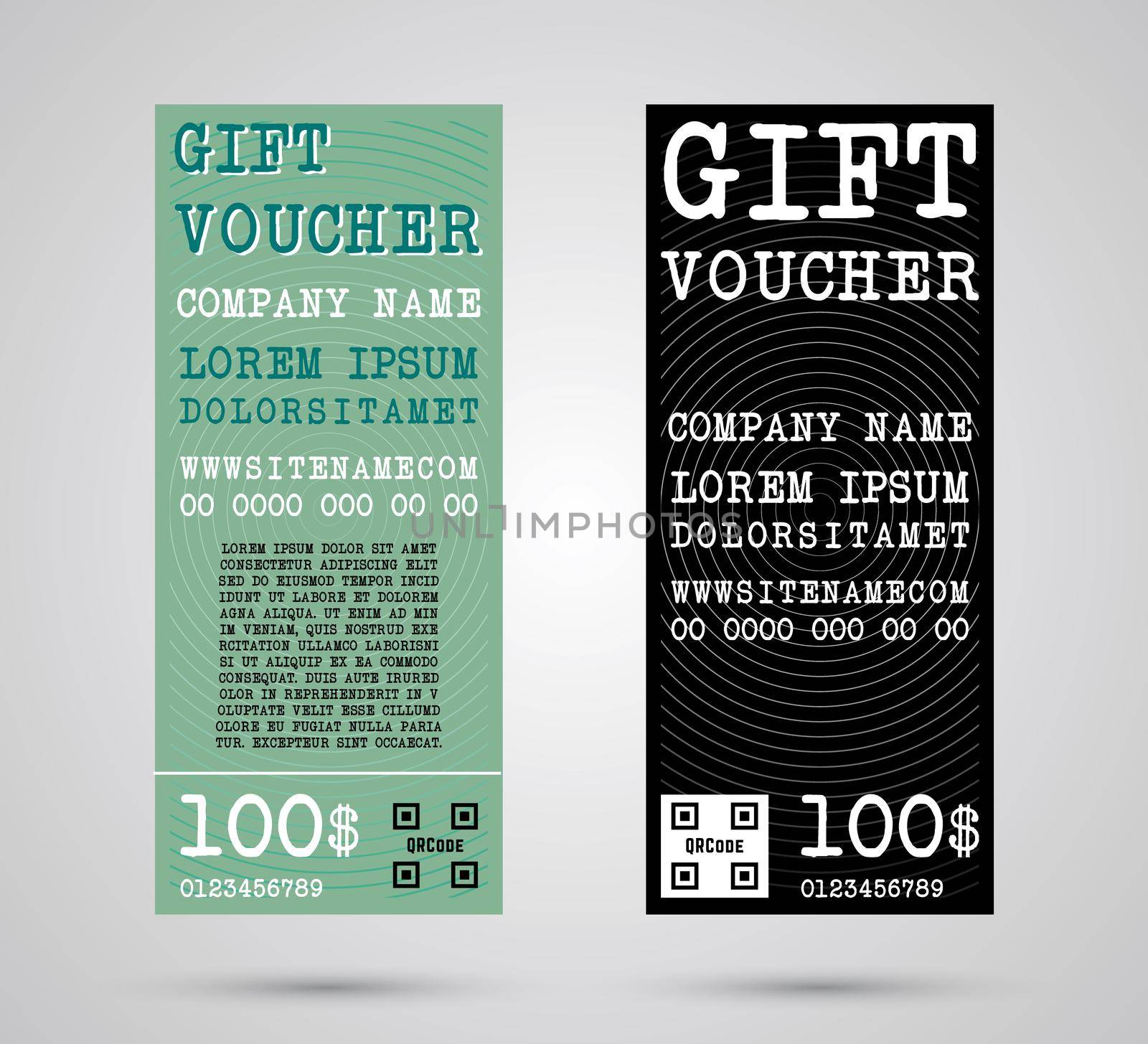 Gift voucher template. Trendy simple flyer design. Vector illustration.