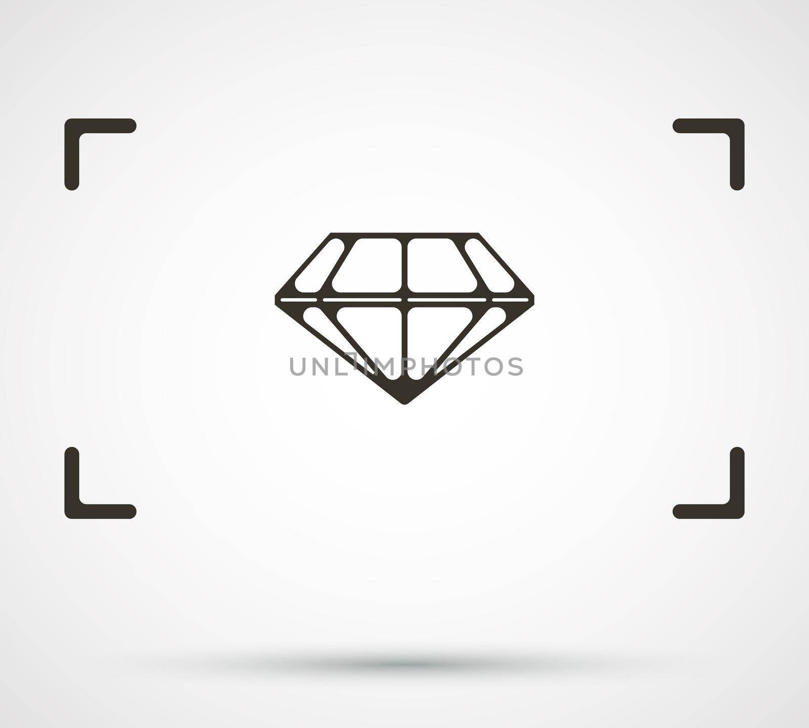 Logob Diamond for corporate identity. Vector silhouette illustration.