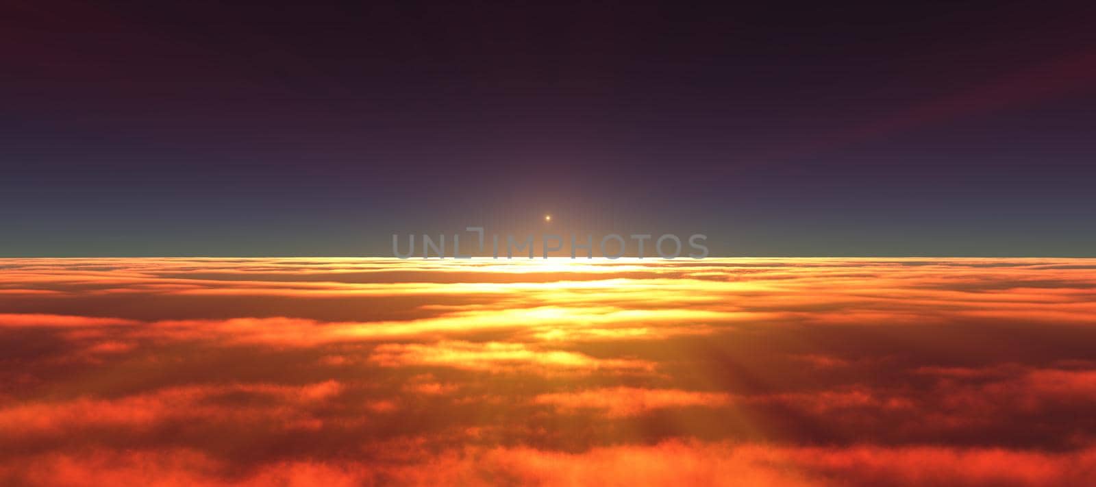 above clouds fly sunset sun ray by alex_nako