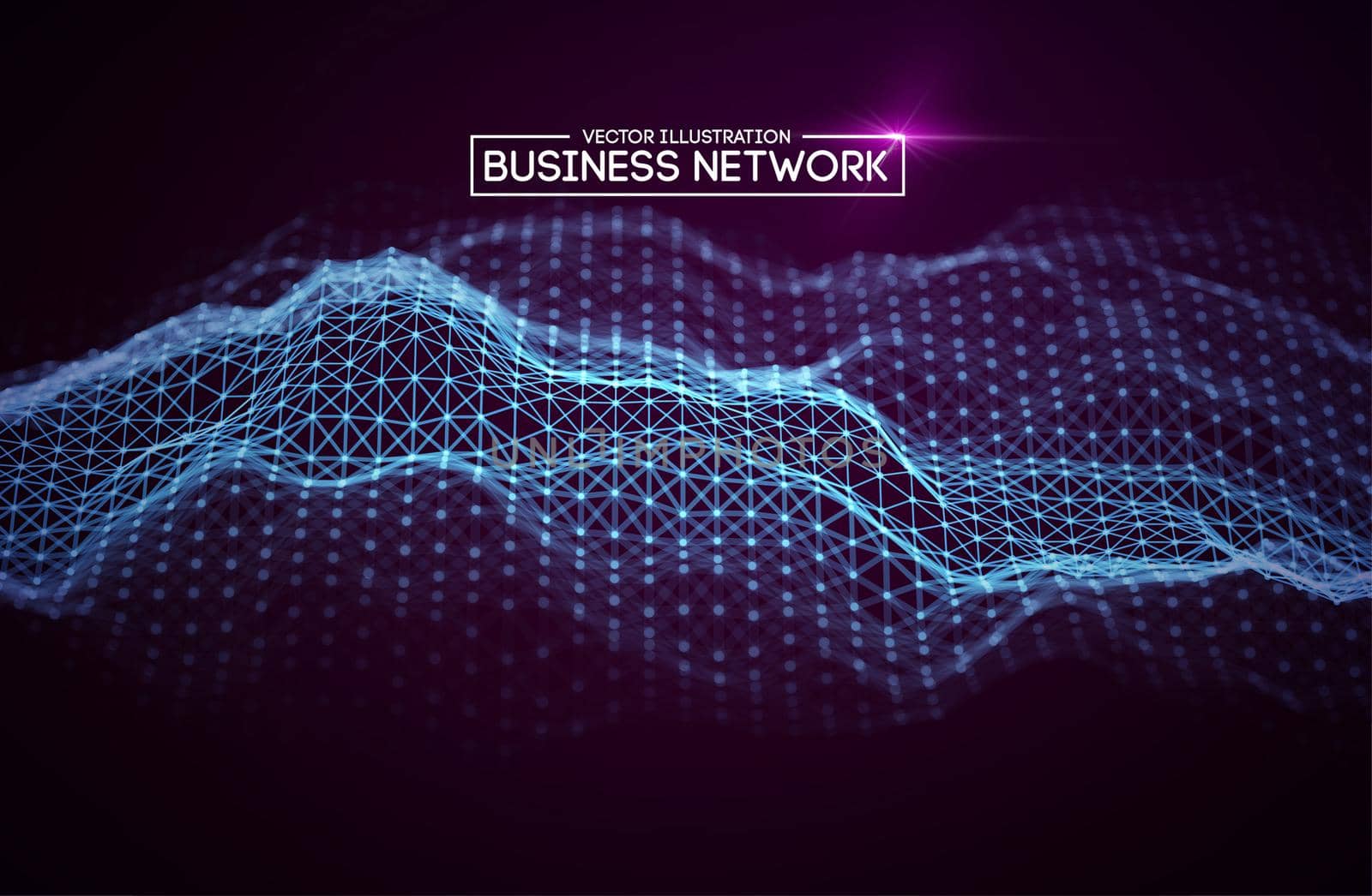 Business network technology. Internet growth and technology network. Abstact connection polygonal elements. by DmytroRazinkov