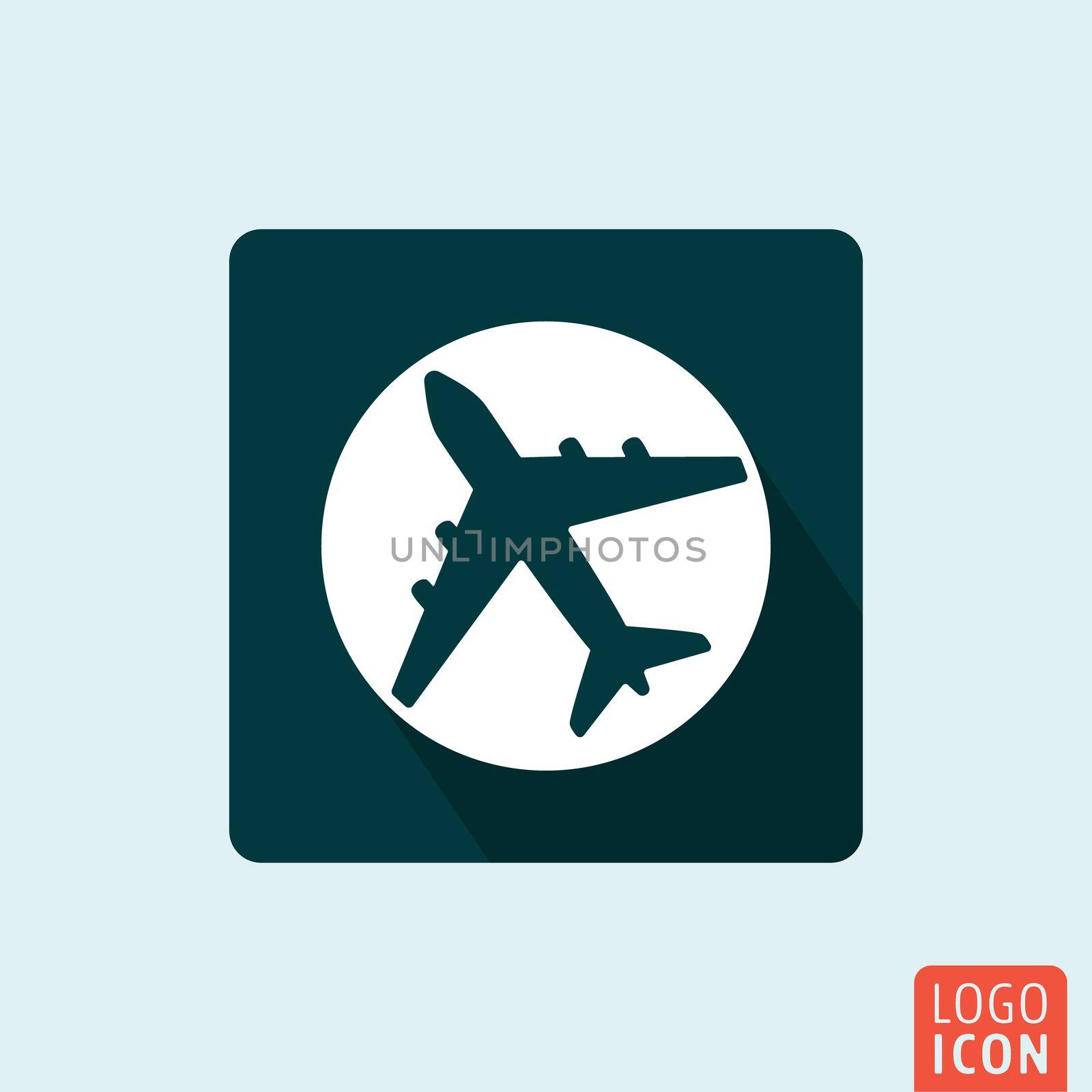 Plane icon. Aircraft transportation symbol. Vector illustration