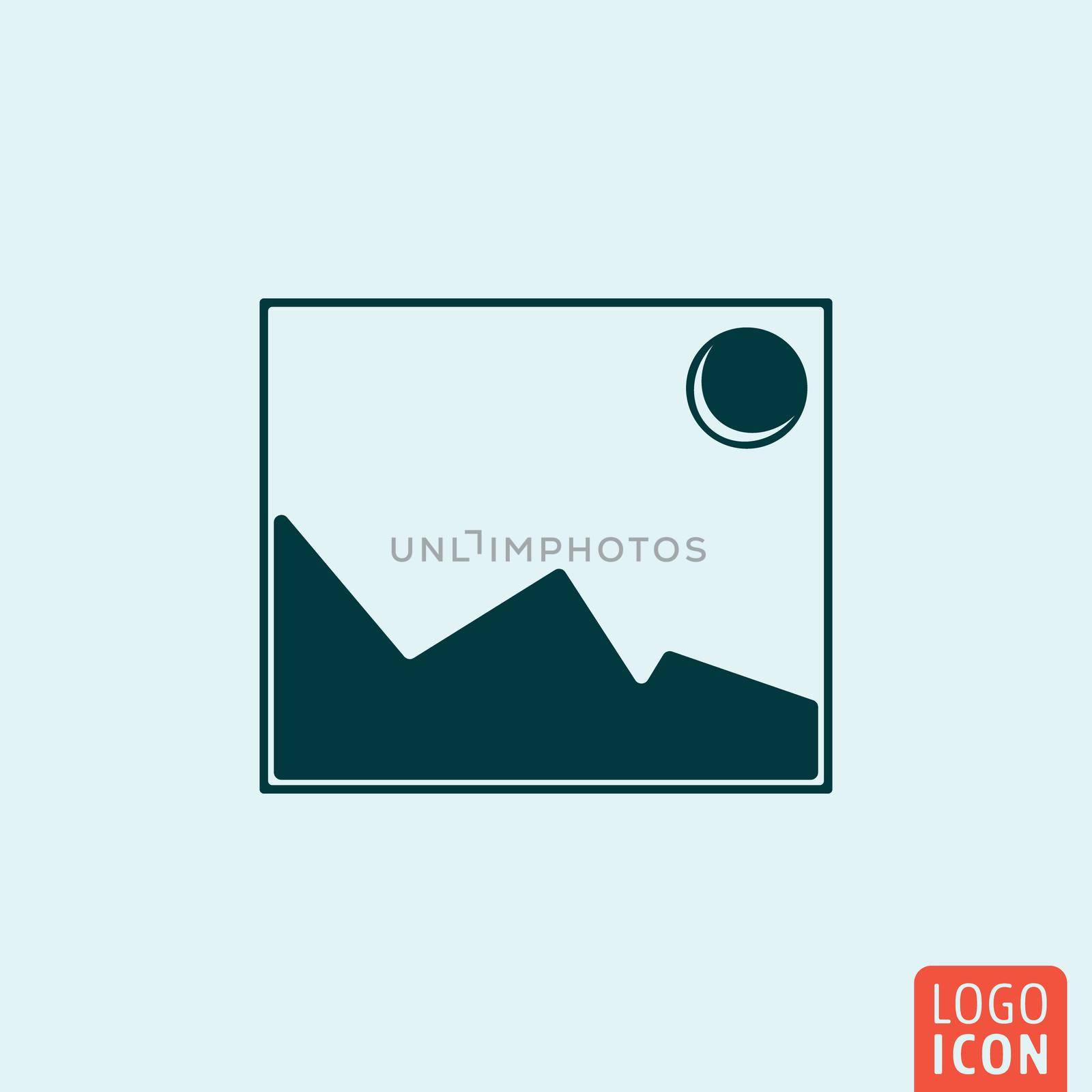 Photo icon. Photo logo. Photo symbol. Photo image icon isolated minimal design. Vector illustration.