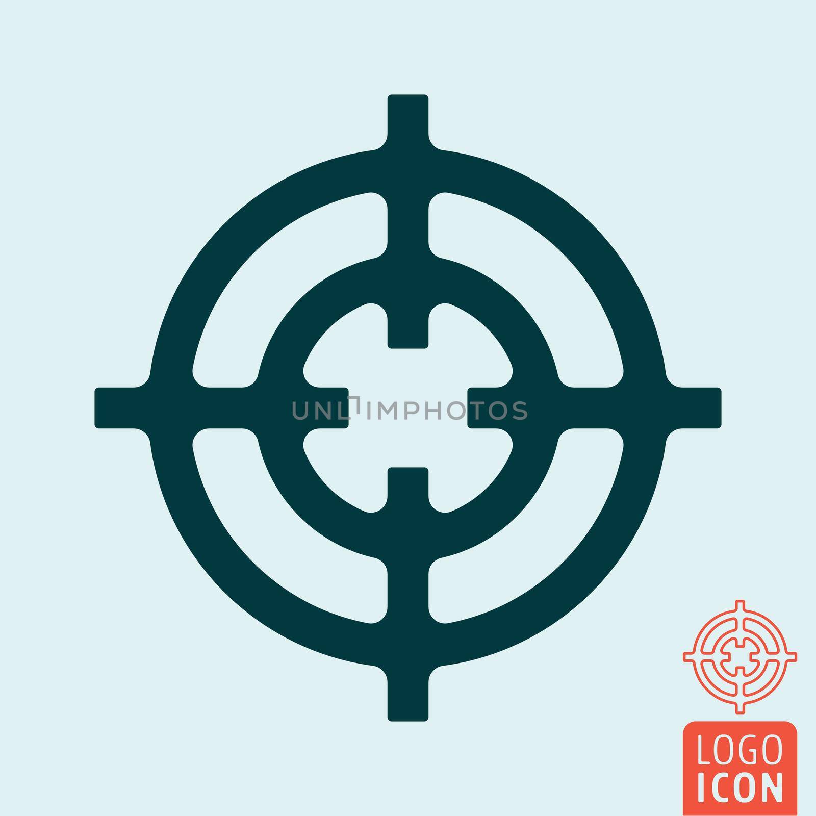 Crosshair icon. Target circle symbol. Vector illustration