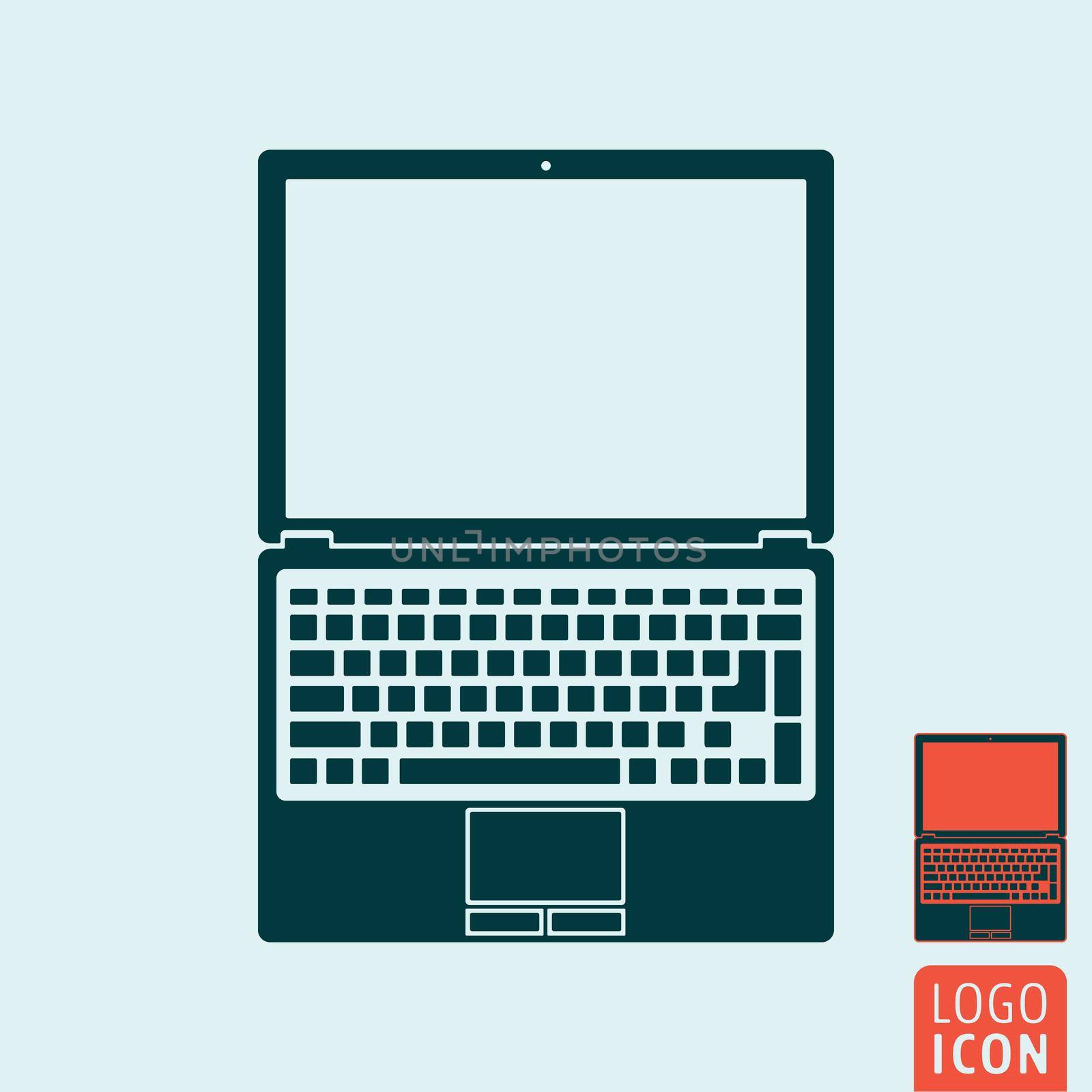 Laptop icon. Computer technology symbol. Vector illustration
