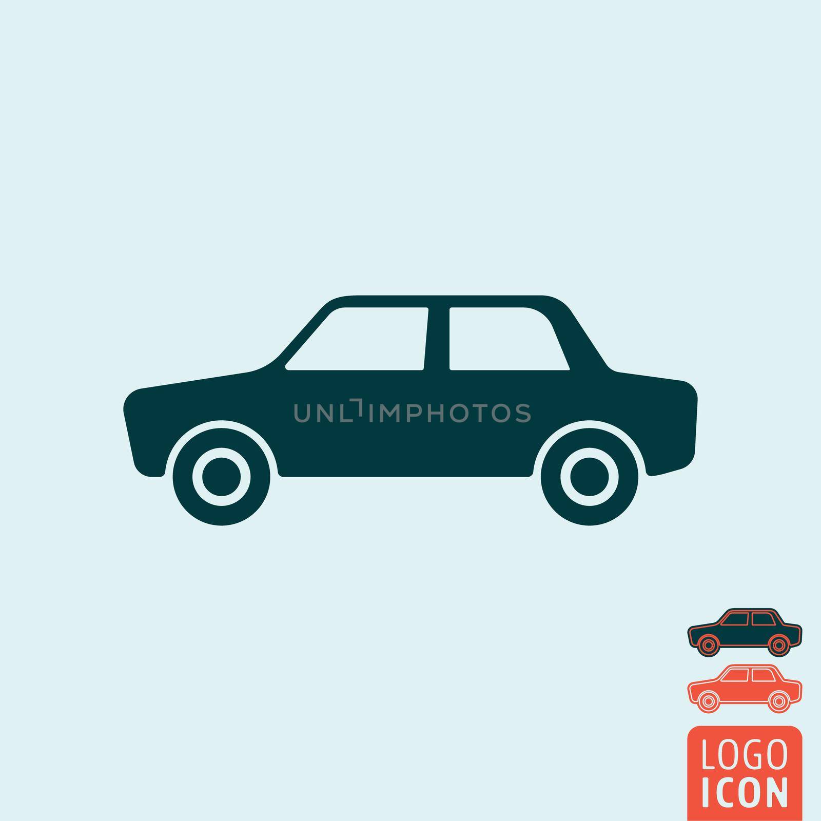 Car icon. Car symbol. Automobile icon isolated. Vector illustration