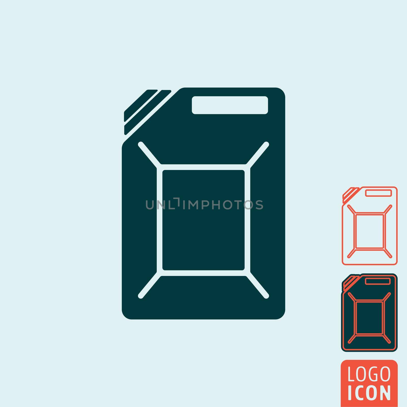 Jerrycan icon. Jerrycan symbol. Fuel can icon isolated. Vector illustration