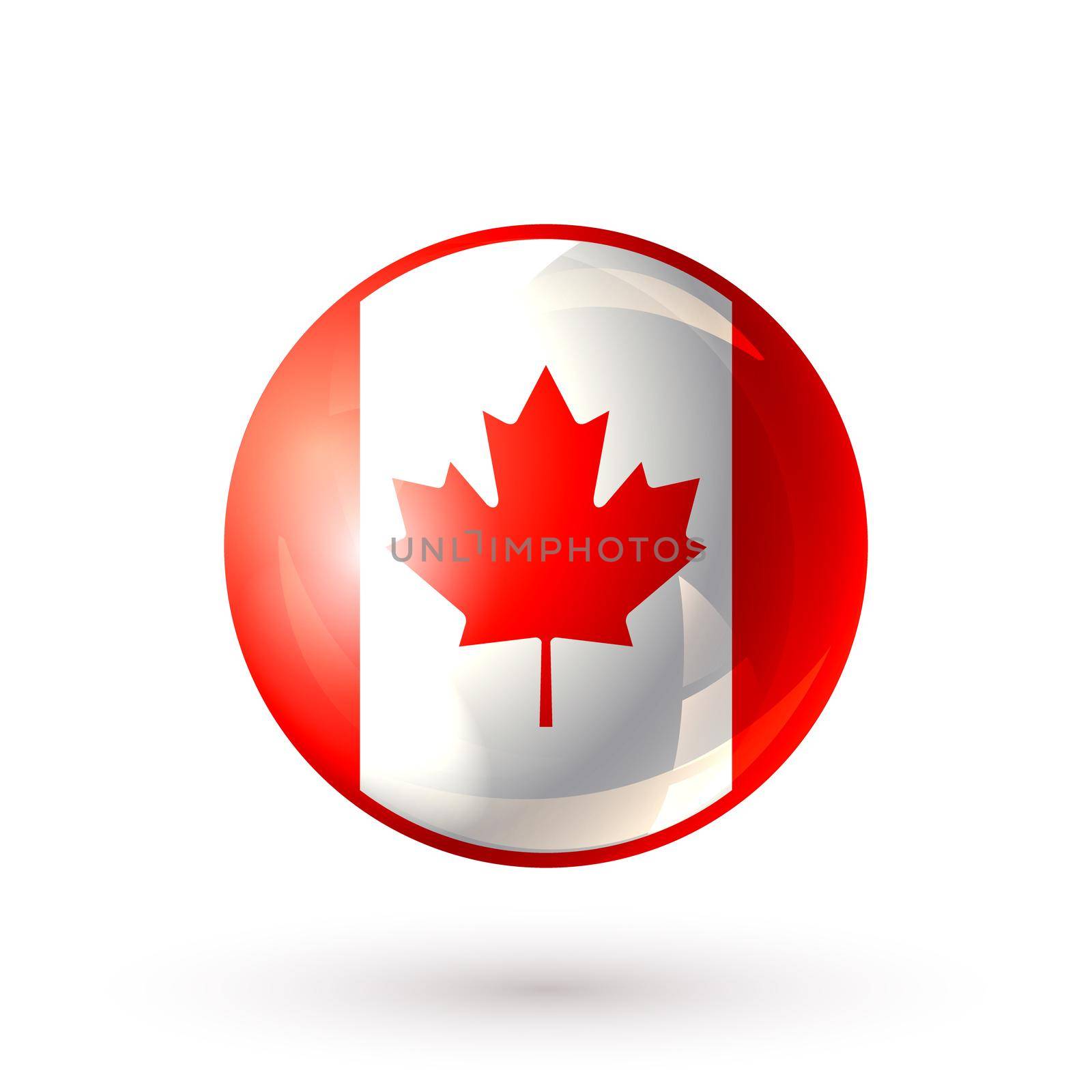 Canada icon isolated on white background. Canadian flag symbol. Vector illustration